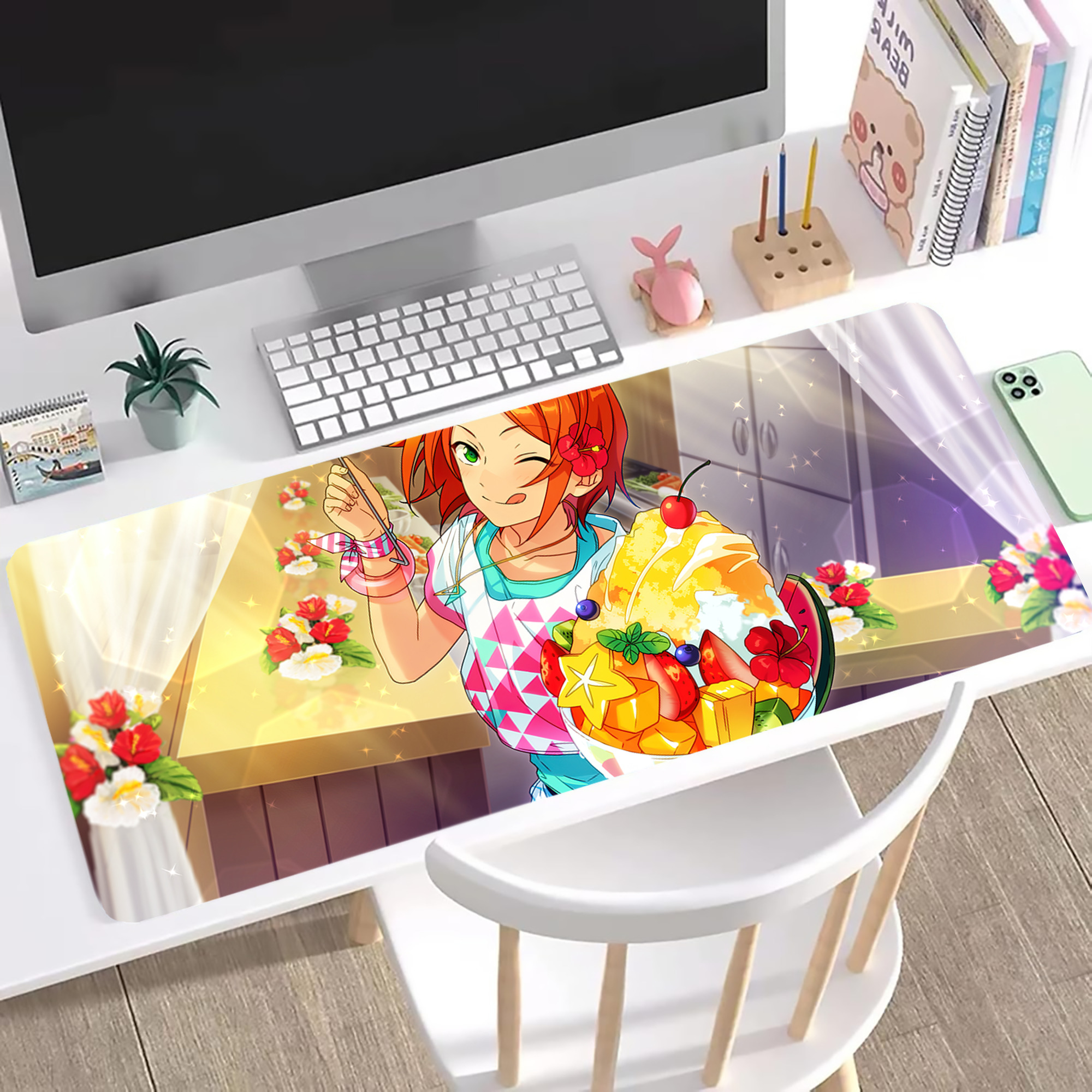 （画像用） あんさんぶるスターズ! Ensemble Stars ステッチ加工 大判デスクマット／滑り止めマウスパッド