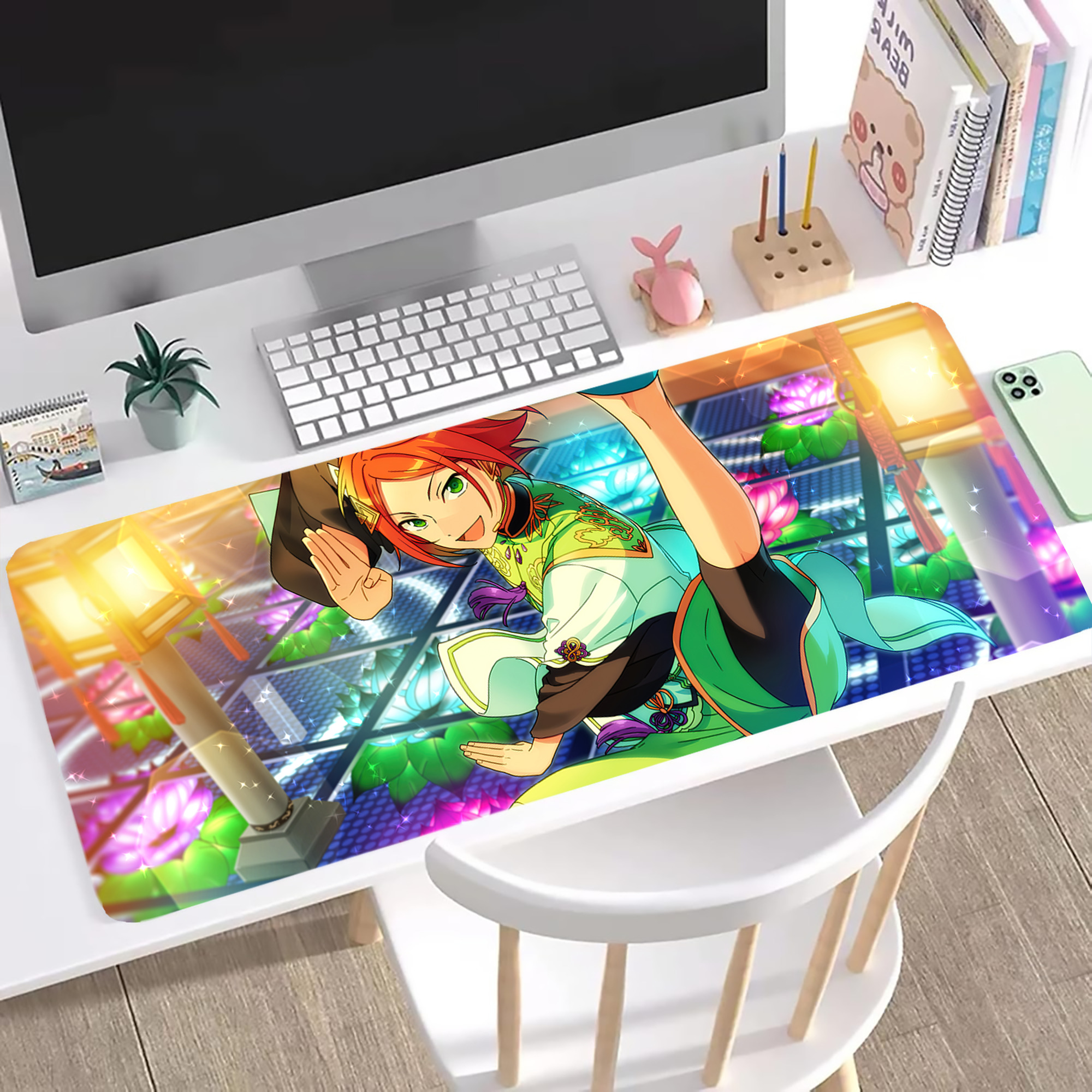（画像用） あんさんぶるスターズ! Ensemble Stars ステッチ加工 大判デスクマット／滑り止めマウスパッド