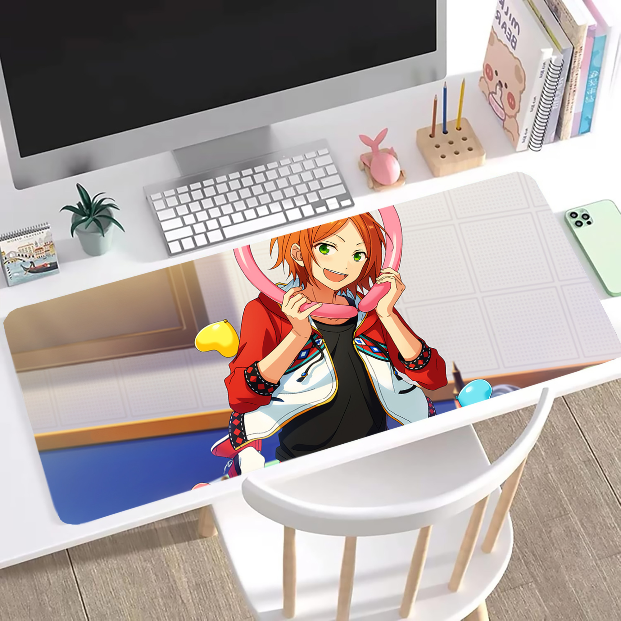 （画像用） あんさんぶるスターズ! Ensemble Stars ステッチ加工 大判デスクマット／滑り止めマウスパッド
