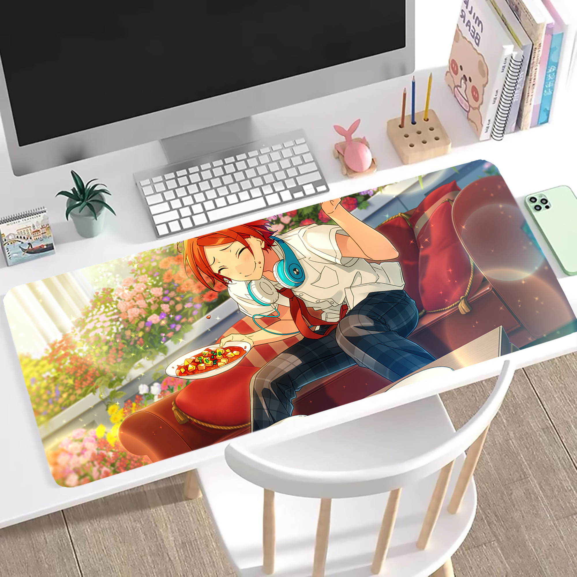 （画像用） あんさんぶるスターズ! Ensemble Stars ステッチ加工 大判デスクマット／滑り止めマウスパッド