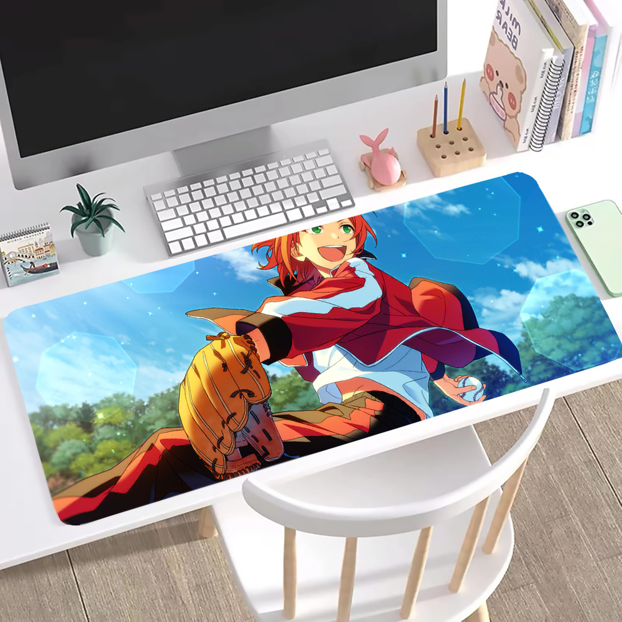 （画像用） あんさんぶるスターズ! Ensemble Stars ステッチ加工 大判デスクマット／滑り止めマウスパッド