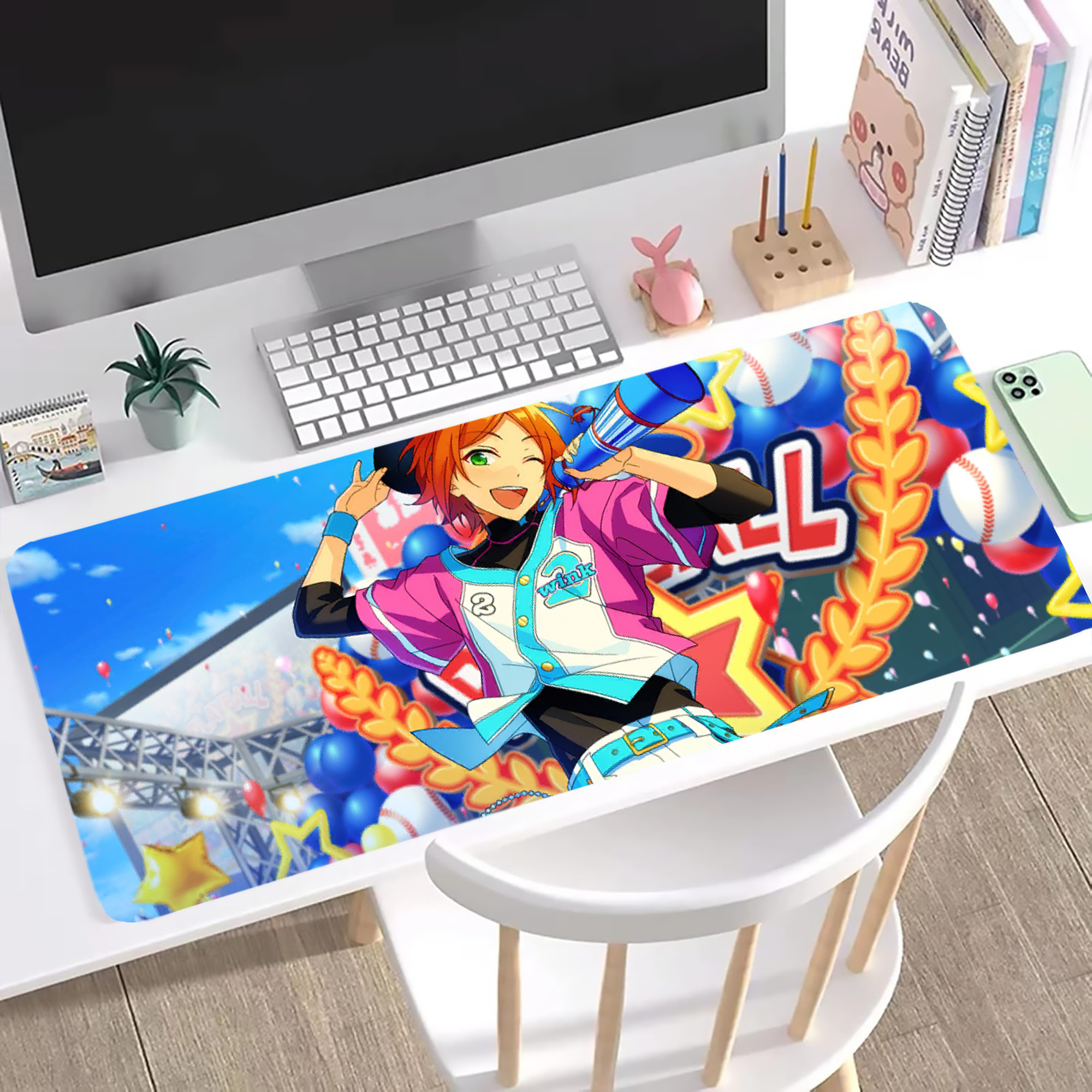 （画像用） あんさんぶるスターズ! Ensemble Stars ステッチ加工 大判デスクマット／滑り止めマウスパッド