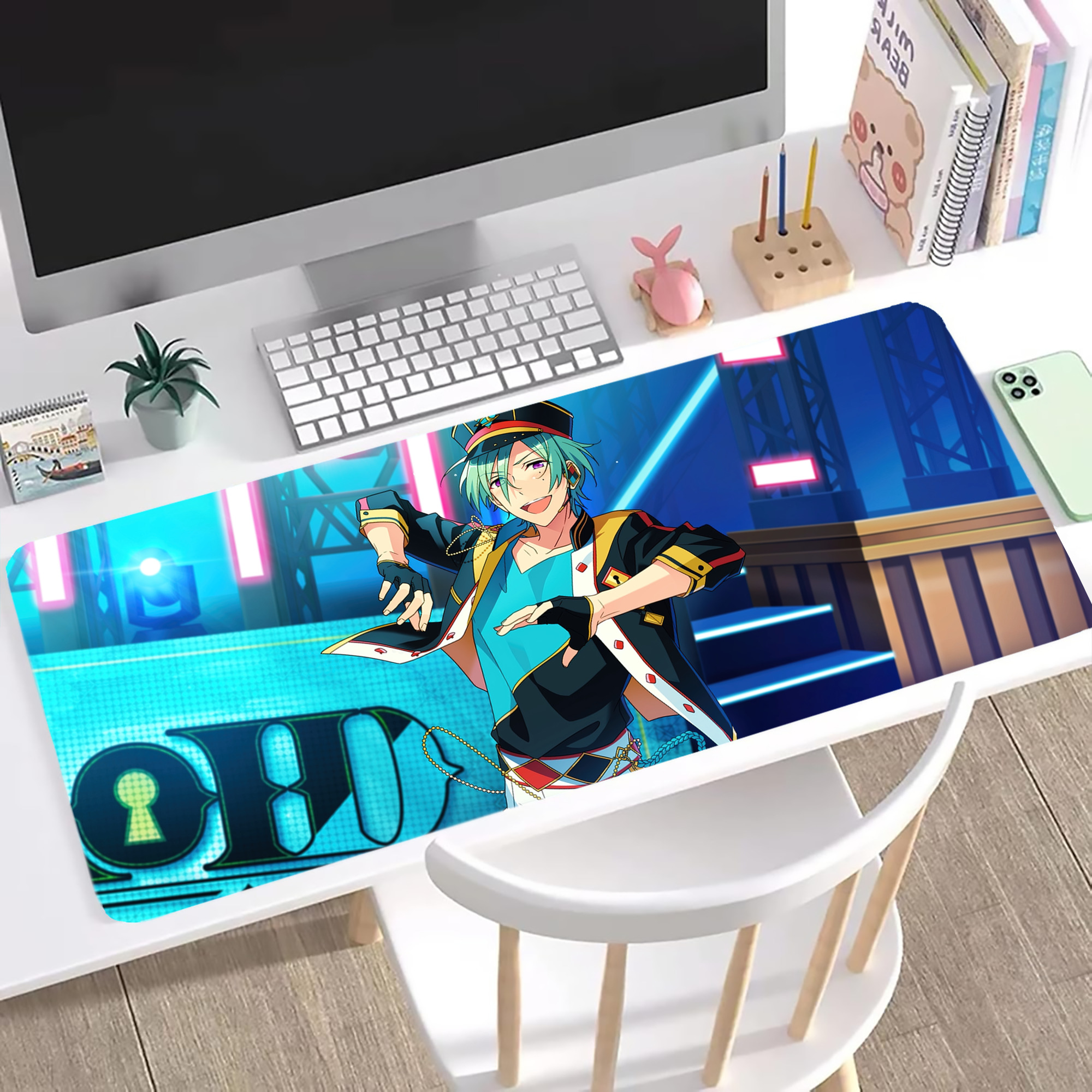 （画像用） あんさんぶるスターズ! Ensemble Stars ステッチ加工 大判デスクマット／滑り止めマウスパッド