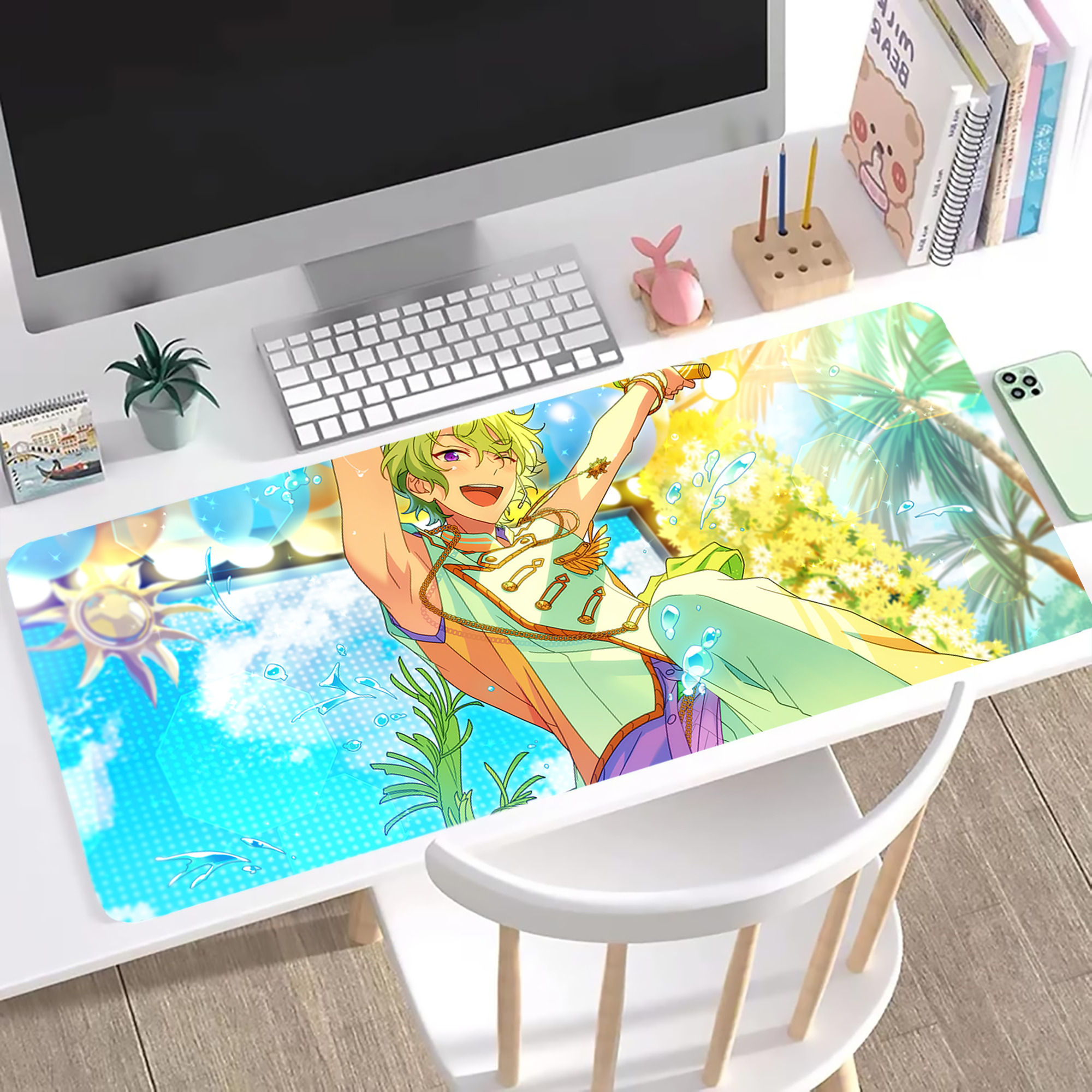 （画像用） あんさんぶるスターズ! Ensemble Stars ステッチ加工 大判デスクマット／滑り止めマウスパッド