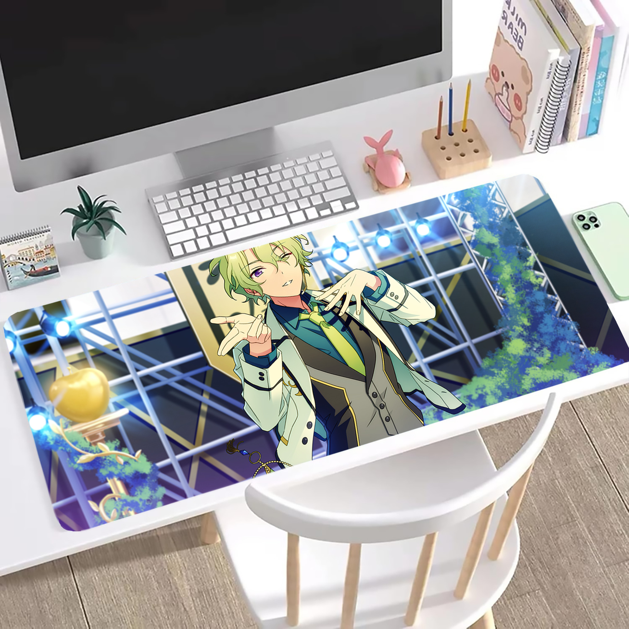 （画像用） あんさんぶるスターズ! Ensemble Stars ステッチ加工 大判デスクマット／滑り止めマウスパッド