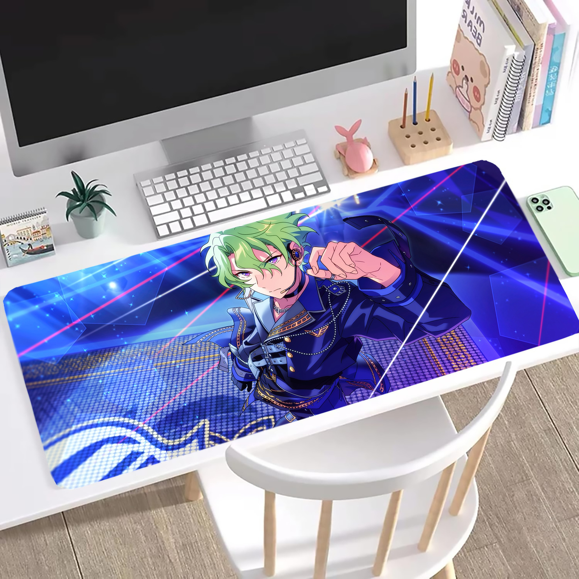 （画像用） あんさんぶるスターズ! Ensemble Stars ステッチ加工 大判デスクマット／滑り止めマウスパッド