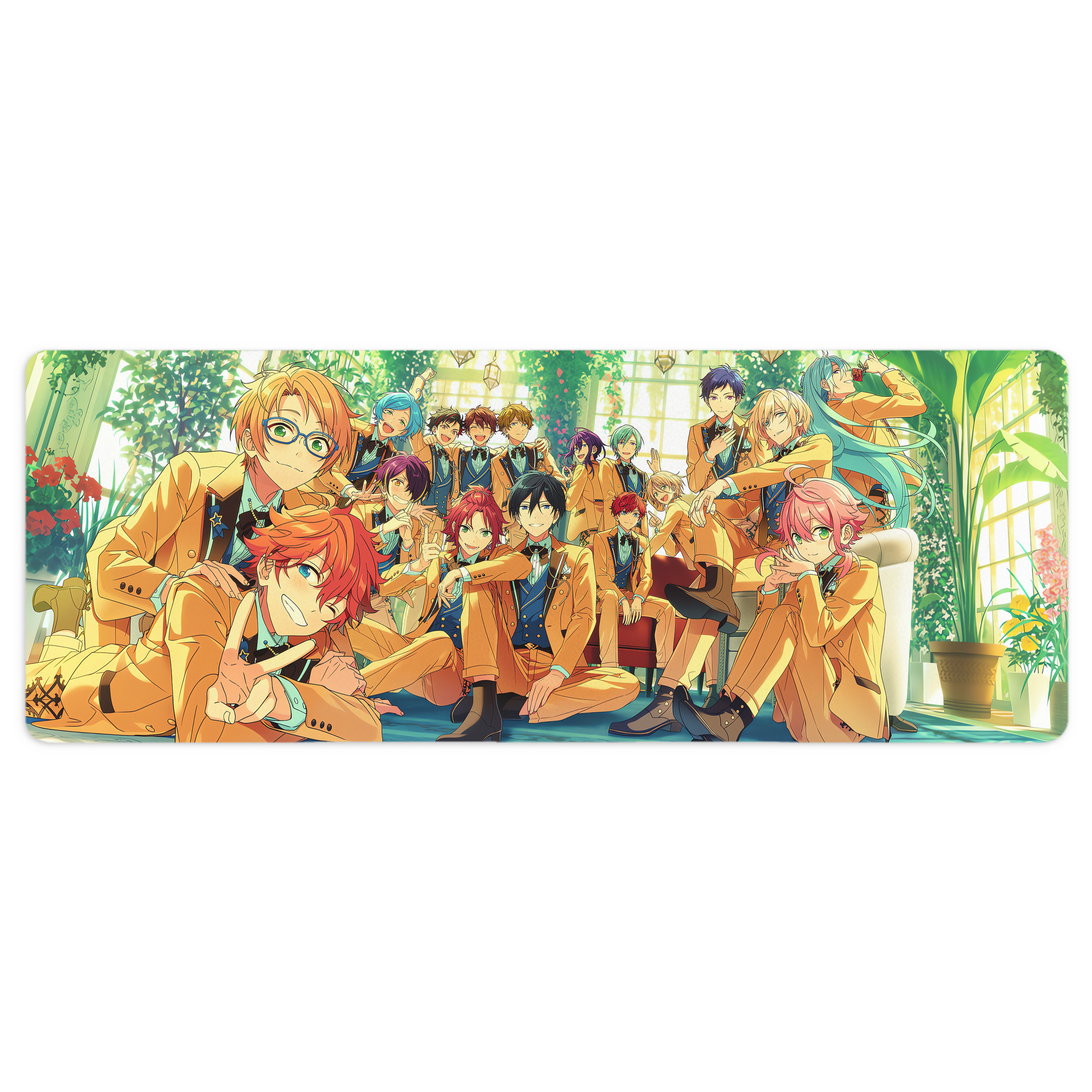 （画像用） あんさんぶるスターズ! Ensemble Stars ステッチ加工 大判デスクマット／滑り止めマウスパッド