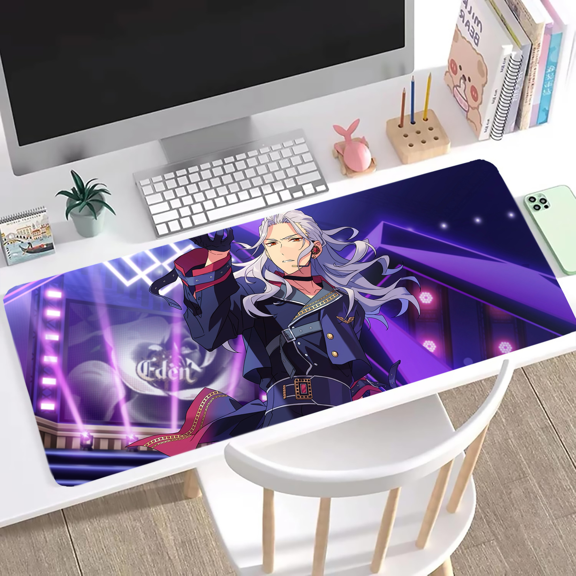 （画像用） あんさんぶるスターズ! Ensemble Stars ステッチ加工 大判デスクマット／滑り止めマウスパッド