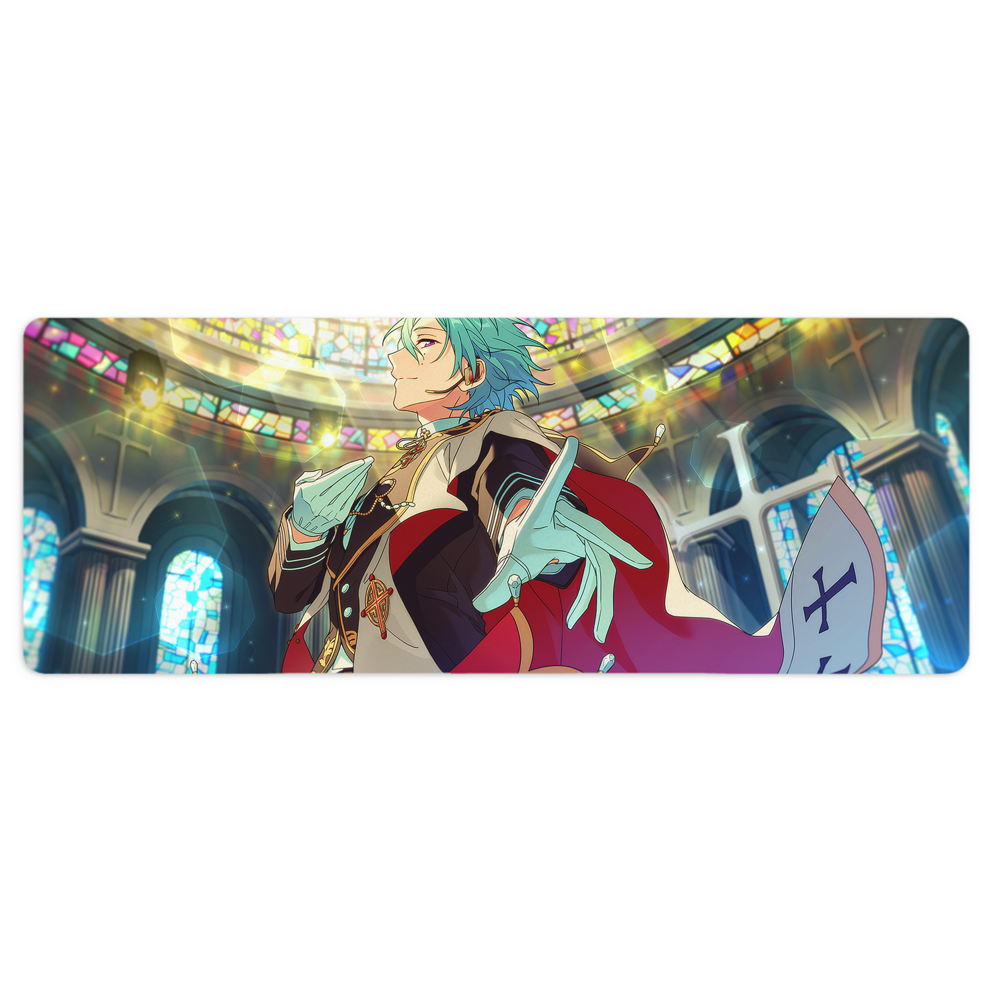 （画像用） あんさんぶるスターズ! Ensemble Stars ステッチ加工 大判デスクマット／滑り止めマウスパッド