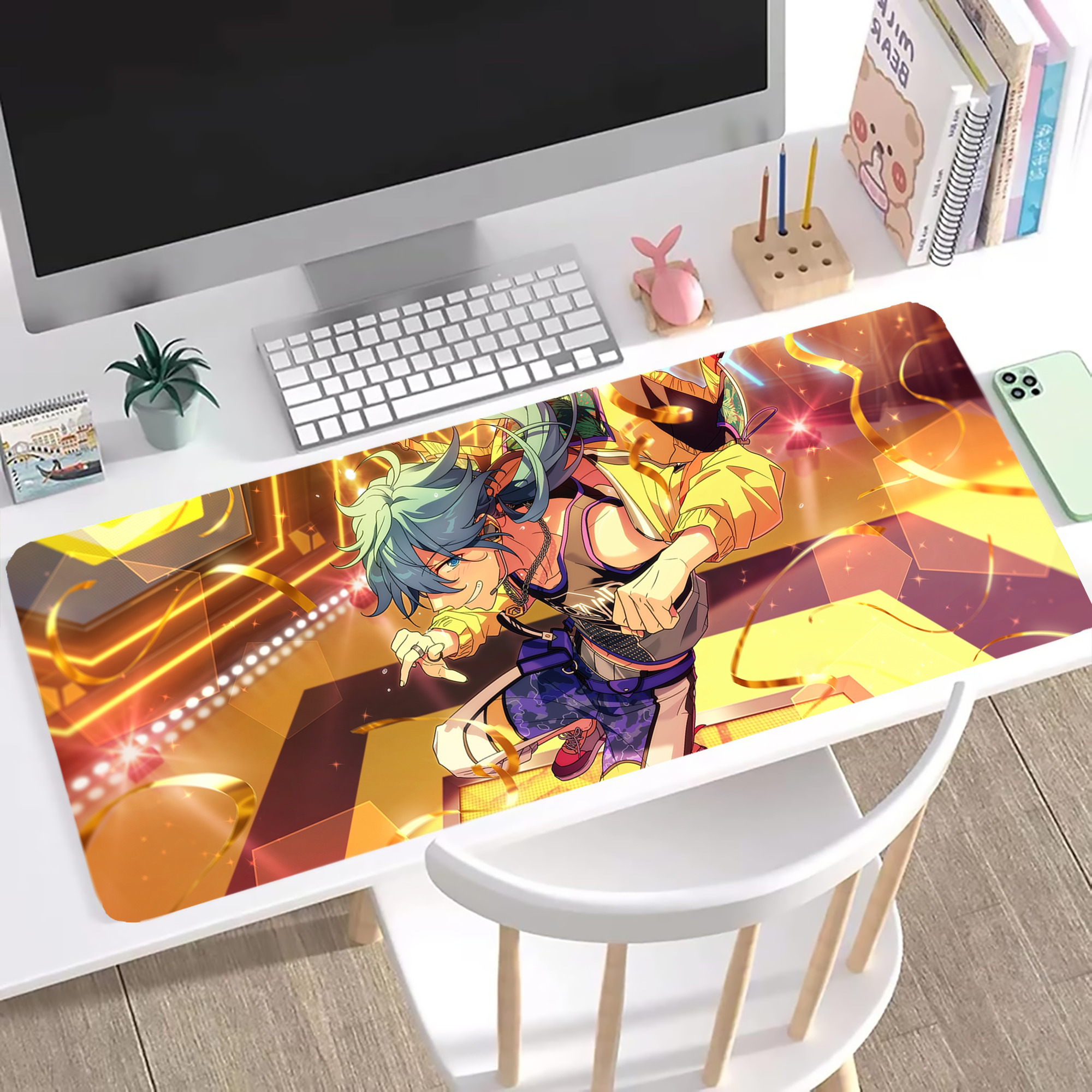 （画像用） あんさんぶるスターズ! Ensemble Stars ステッチ加工 大判デスクマット／滑り止めマウスパッド