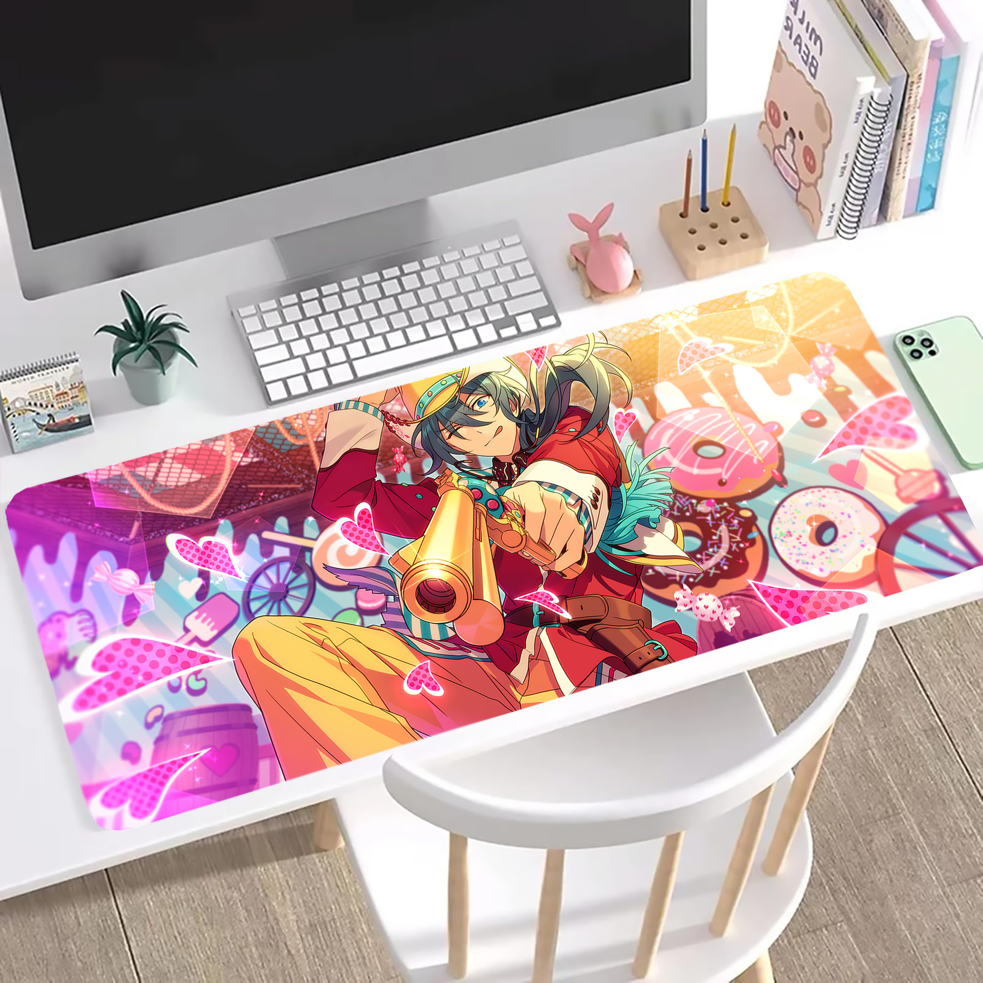 （画像用） あんさんぶるスターズ! Ensemble Stars ステッチ加工 大判デスクマット／滑り止めマウスパッド