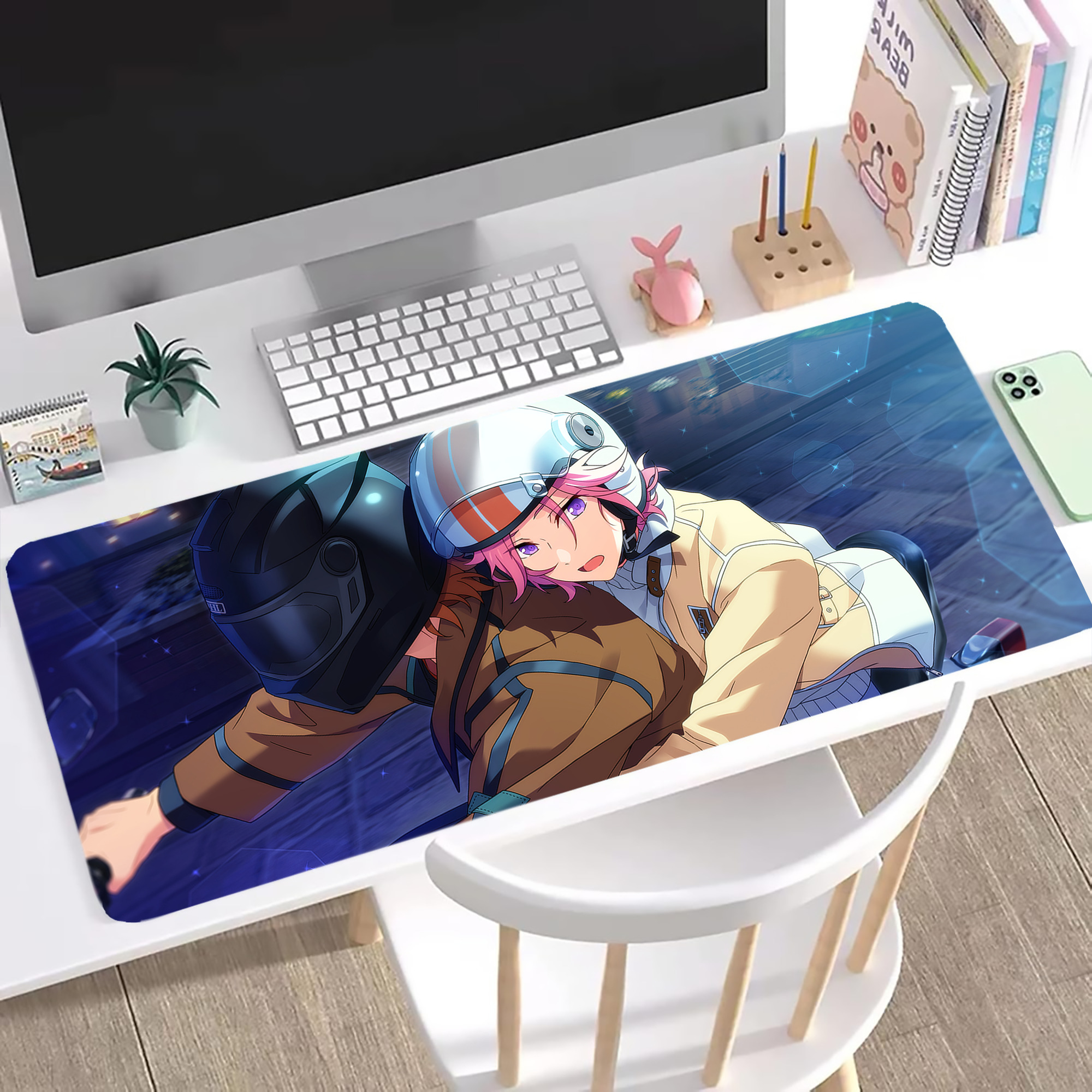（画像用） あんさんぶるスターズ! Ensemble Stars ステッチ加工 大判デスクマット／滑り止めマウスパッド