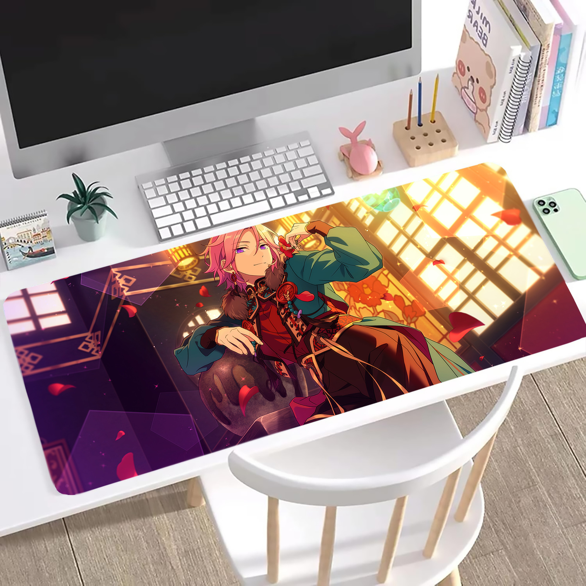（画像用） あんさんぶるスターズ! Ensemble Stars ステッチ加工 大判デスクマット／滑り止めマウスパッド