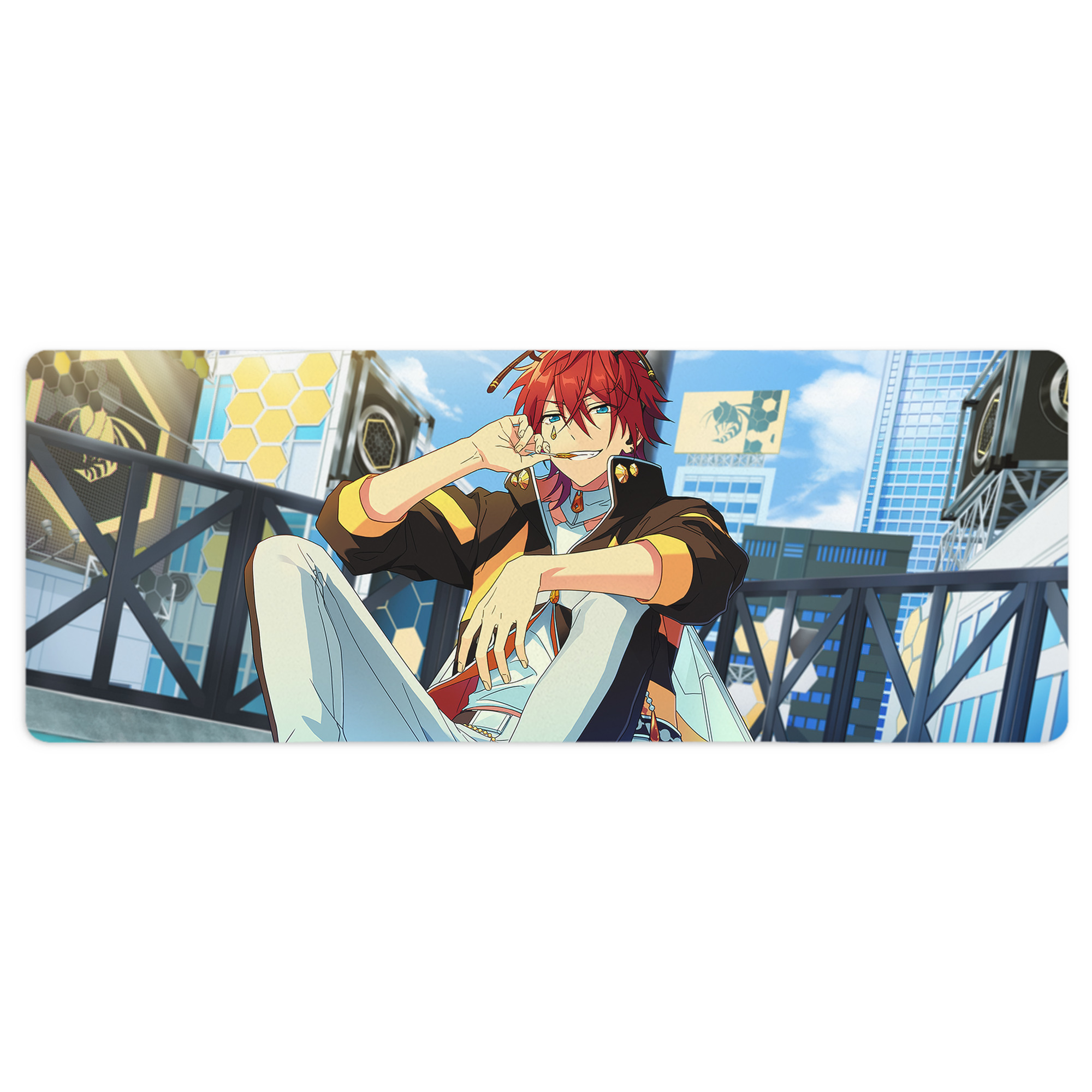 （画像用） あんさんぶるスターズ! Ensemble Stars ステッチ加工 大判デスクマット／滑り止めマウスパッド