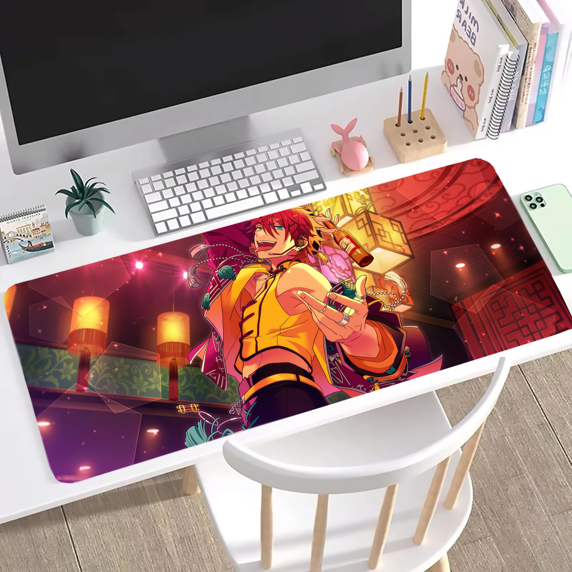 （画像用） あんさんぶるスターズ! Ensemble Stars ステッチ加工 大判デスクマット／滑り止めマウスパッド