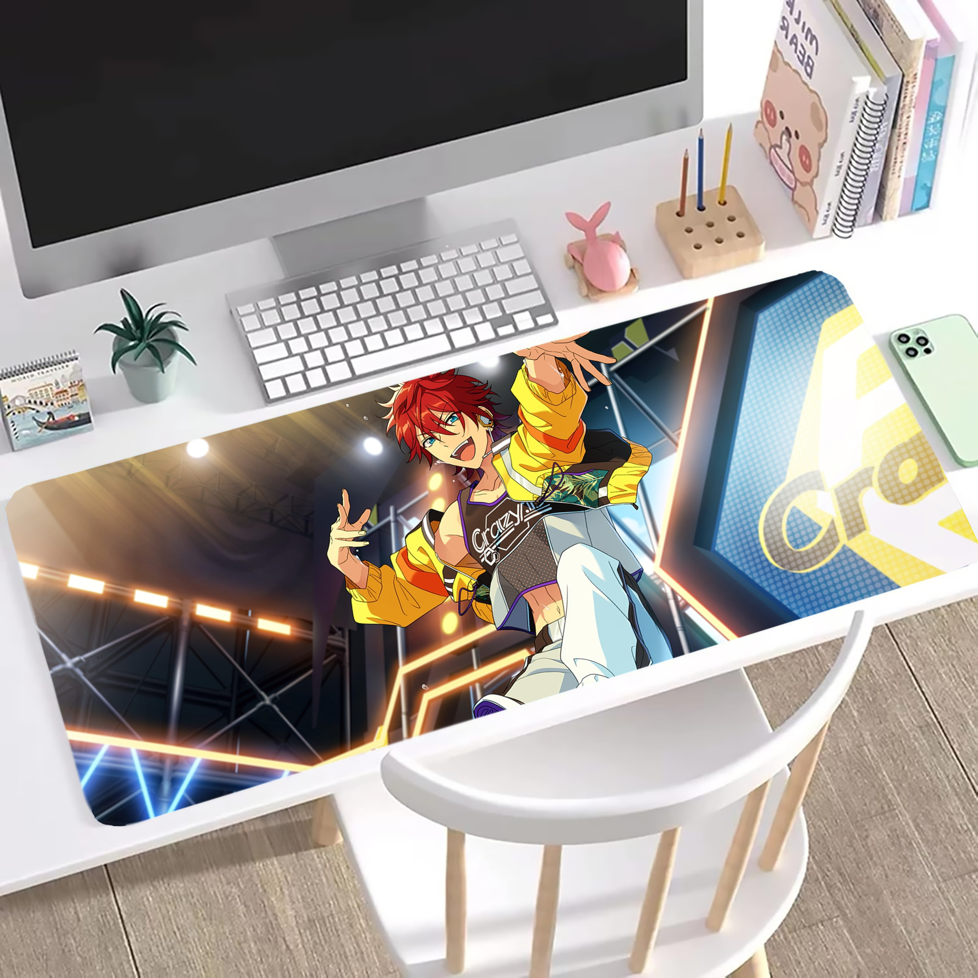 （画像用） あんさんぶるスターズ! Ensemble Stars ステッチ加工 大判デスクマット／滑り止めマウスパッド