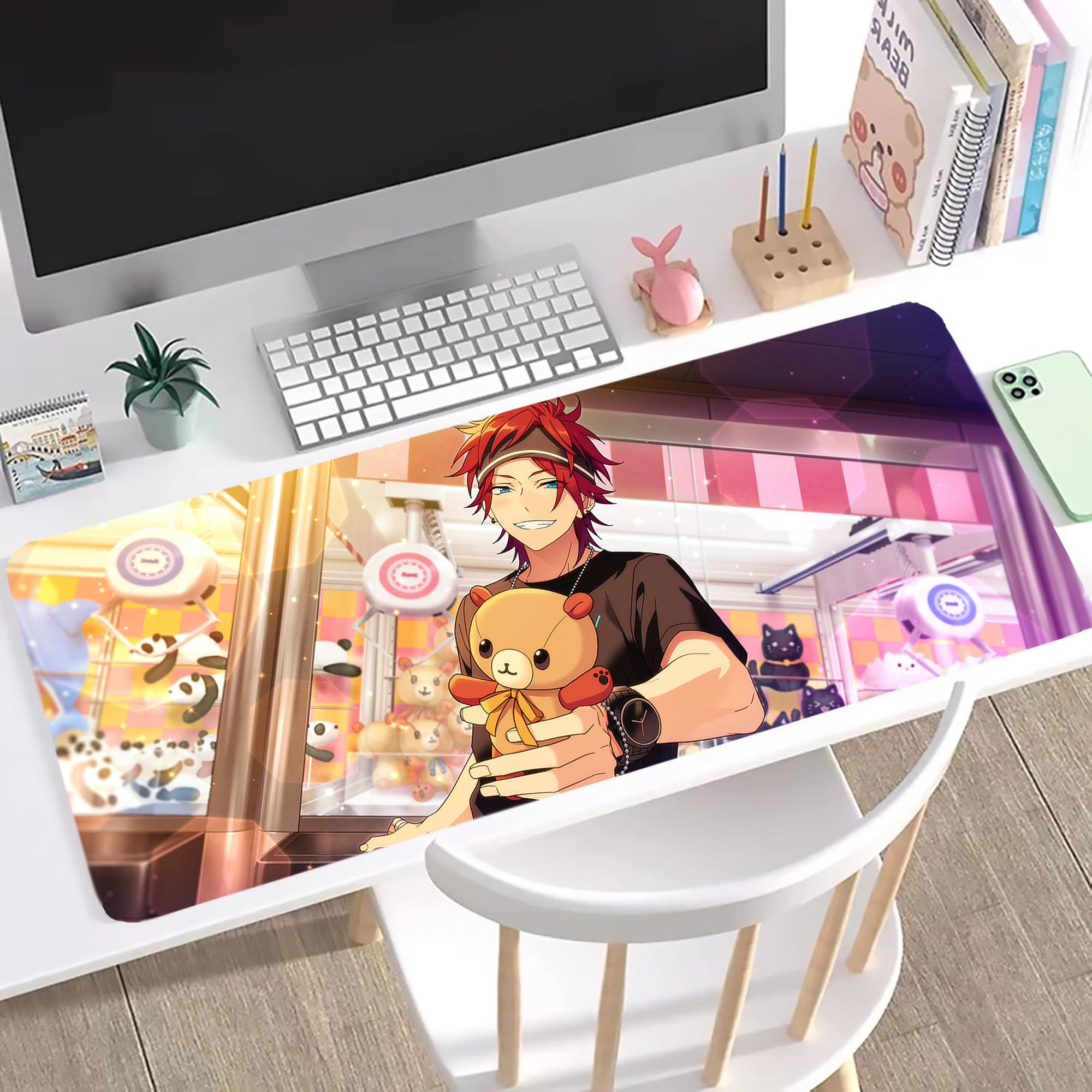 （画像用） あんさんぶるスターズ! Ensemble Stars ステッチ加工 大判デスクマット／滑り止めマウスパッド