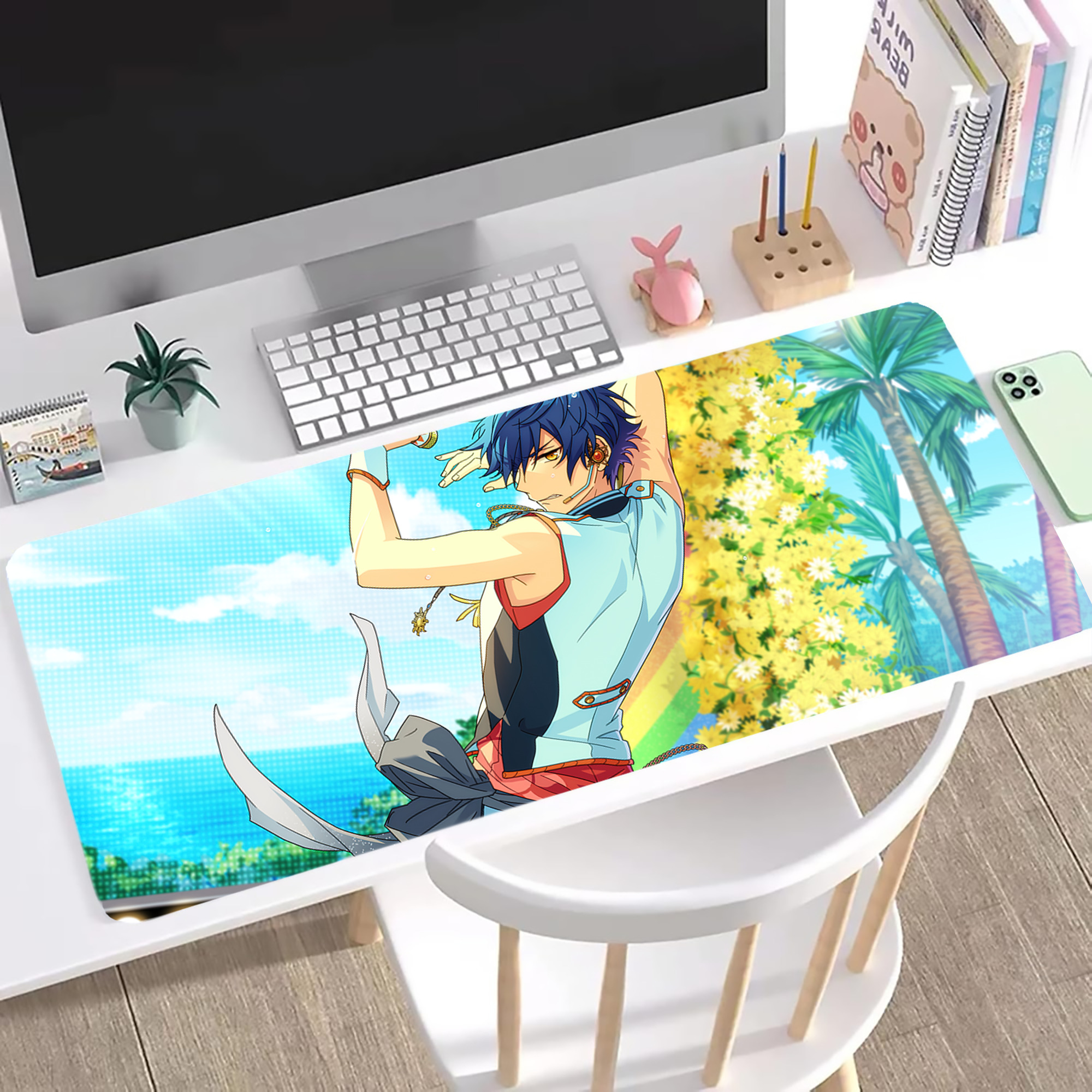 （画像用） あんさんぶるスターズ! Ensemble Stars ステッチ加工 大判デスクマット／滑り止めマウスパッド