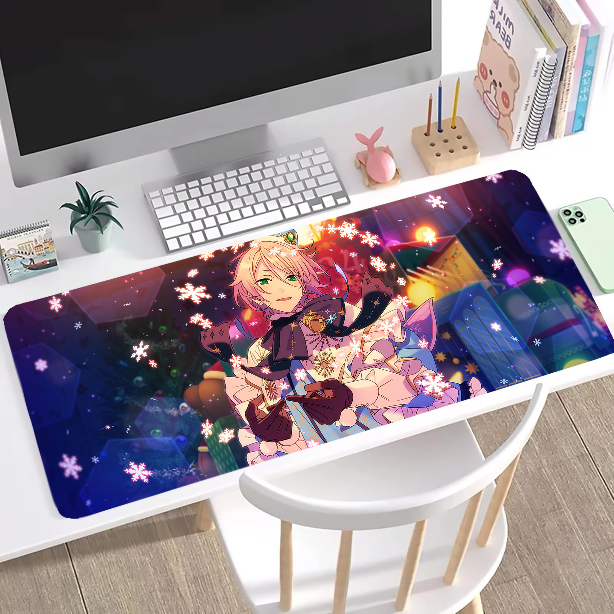 （画像用） あんさんぶるスターズ! Ensemble Stars ステッチ加工 大判デスクマット／滑り止めマウスパッド
