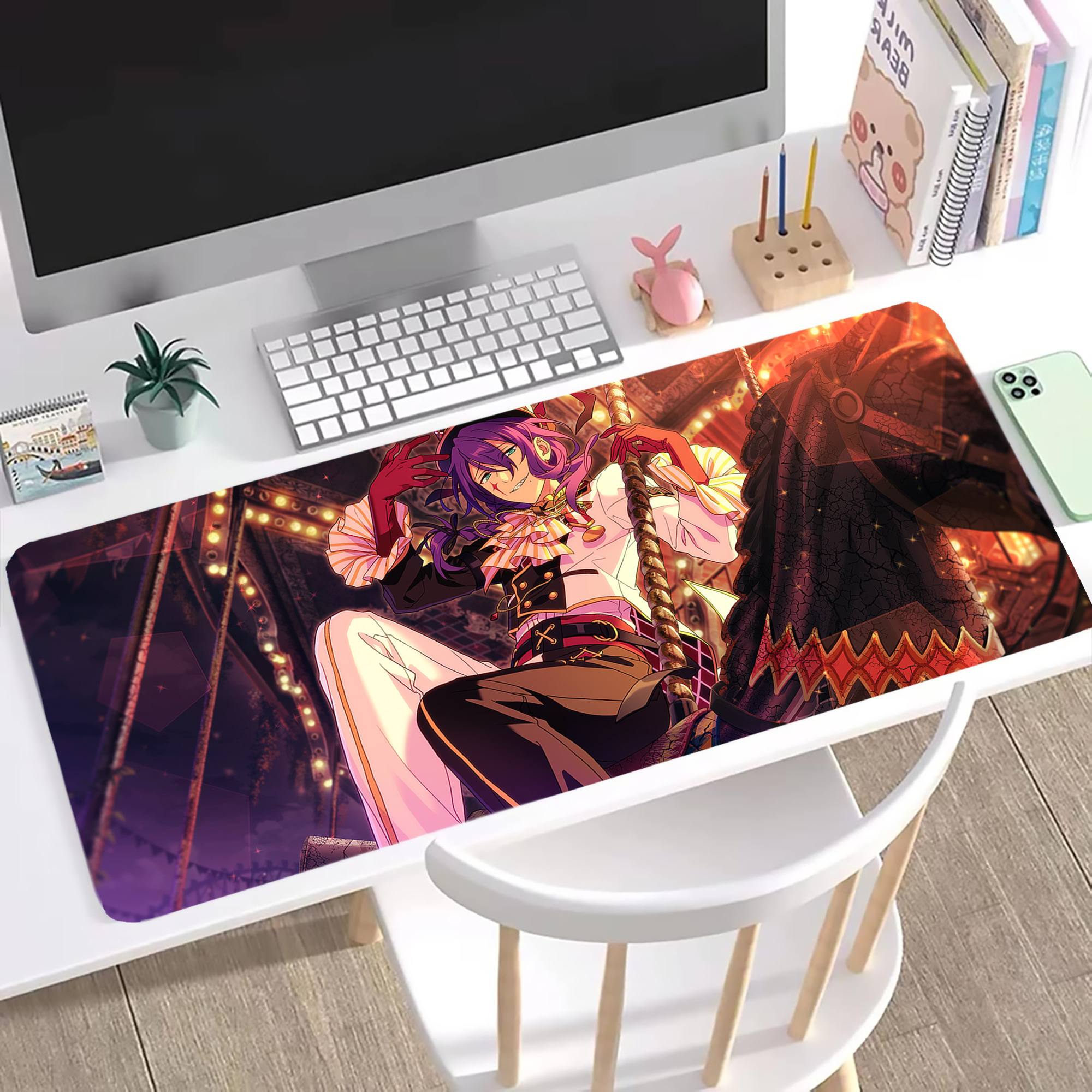 （画像用） あんさんぶるスターズ! Ensemble Stars ステッチ加工 大判デスクマット／滑り止めマウスパッド