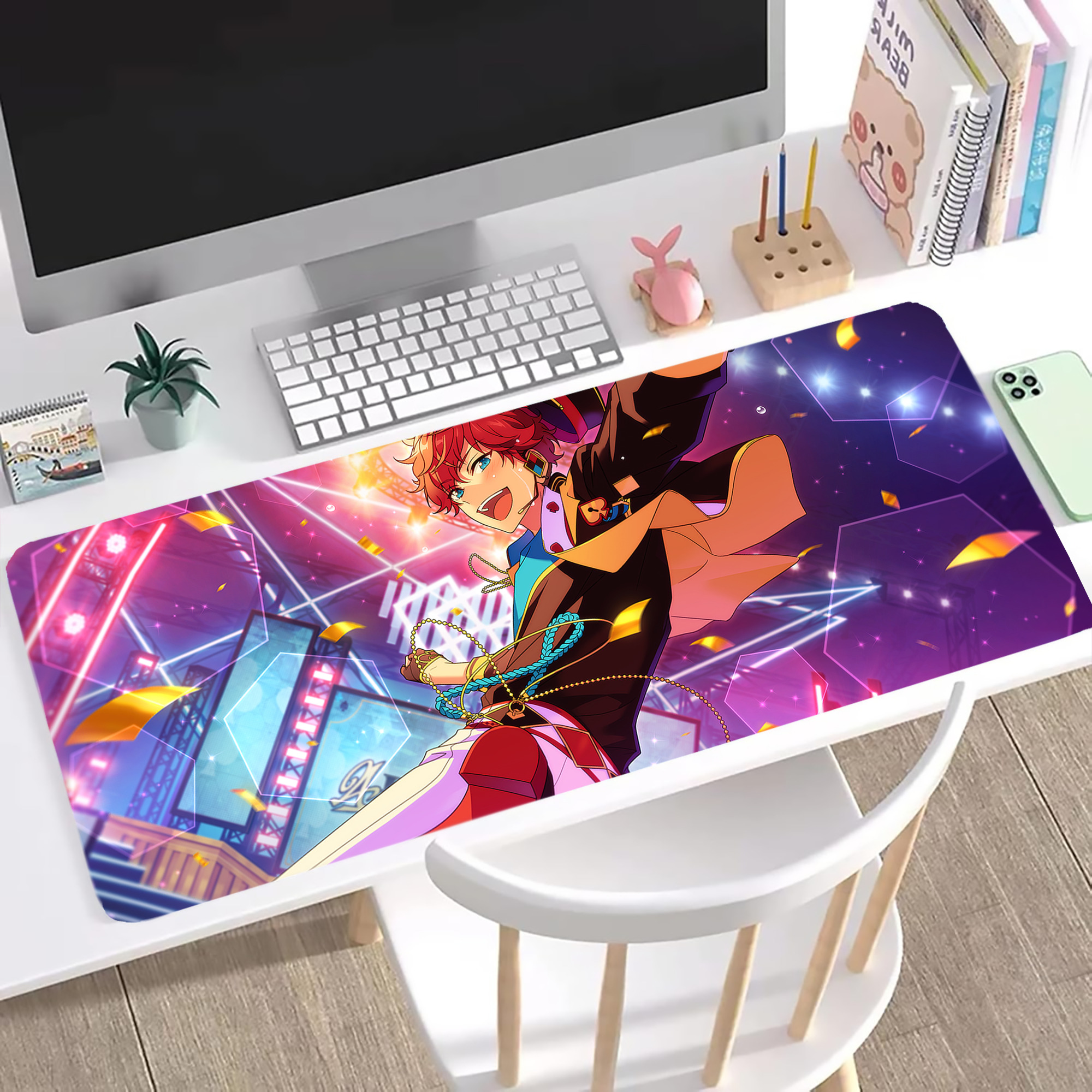 （画像用） あんさんぶるスターズ! Ensemble Stars ステッチ加工 大判デスクマット／滑り止めマウスパッド
