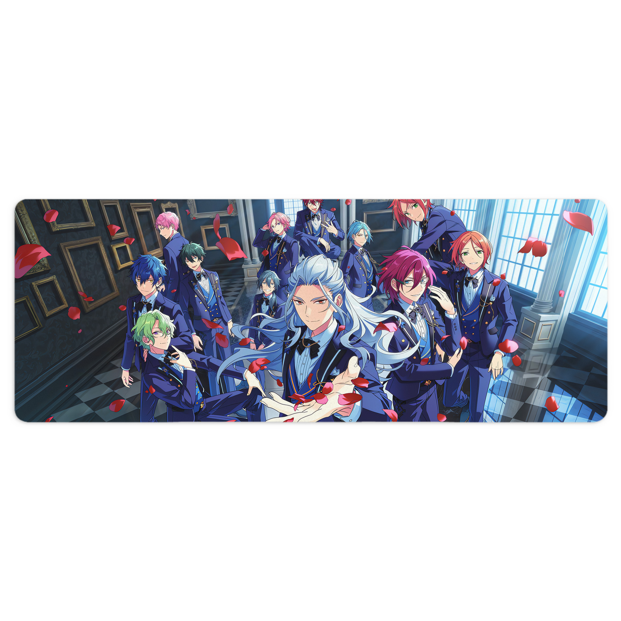 （画像用） あんさんぶるスターズ! Ensemble Stars ステッチ加工 大判デスクマット／滑り止めマウスパッド