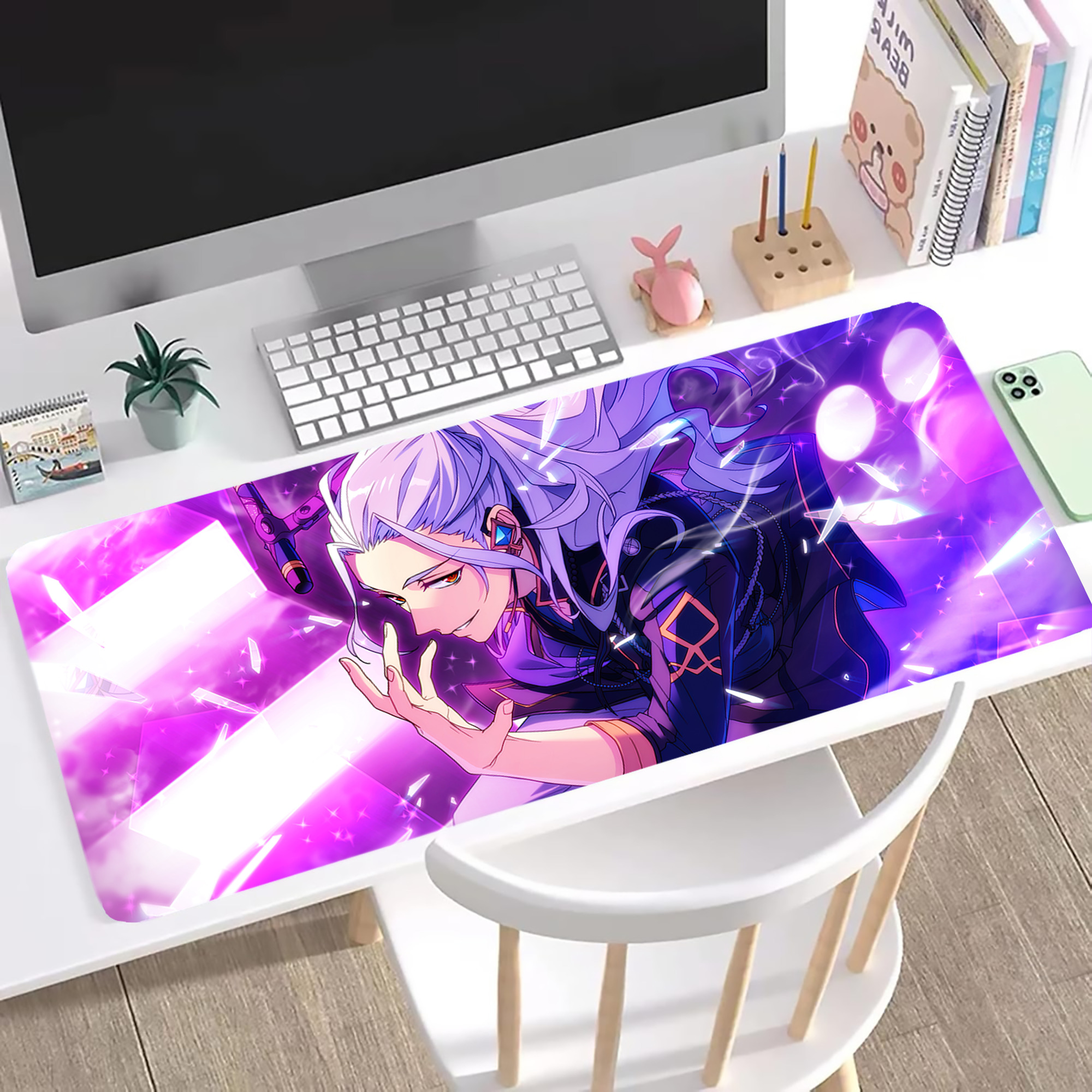 （画像用） あんさんぶるスターズ! Ensemble Stars ステッチ加工 大判デスクマット／滑り止めマウスパッド