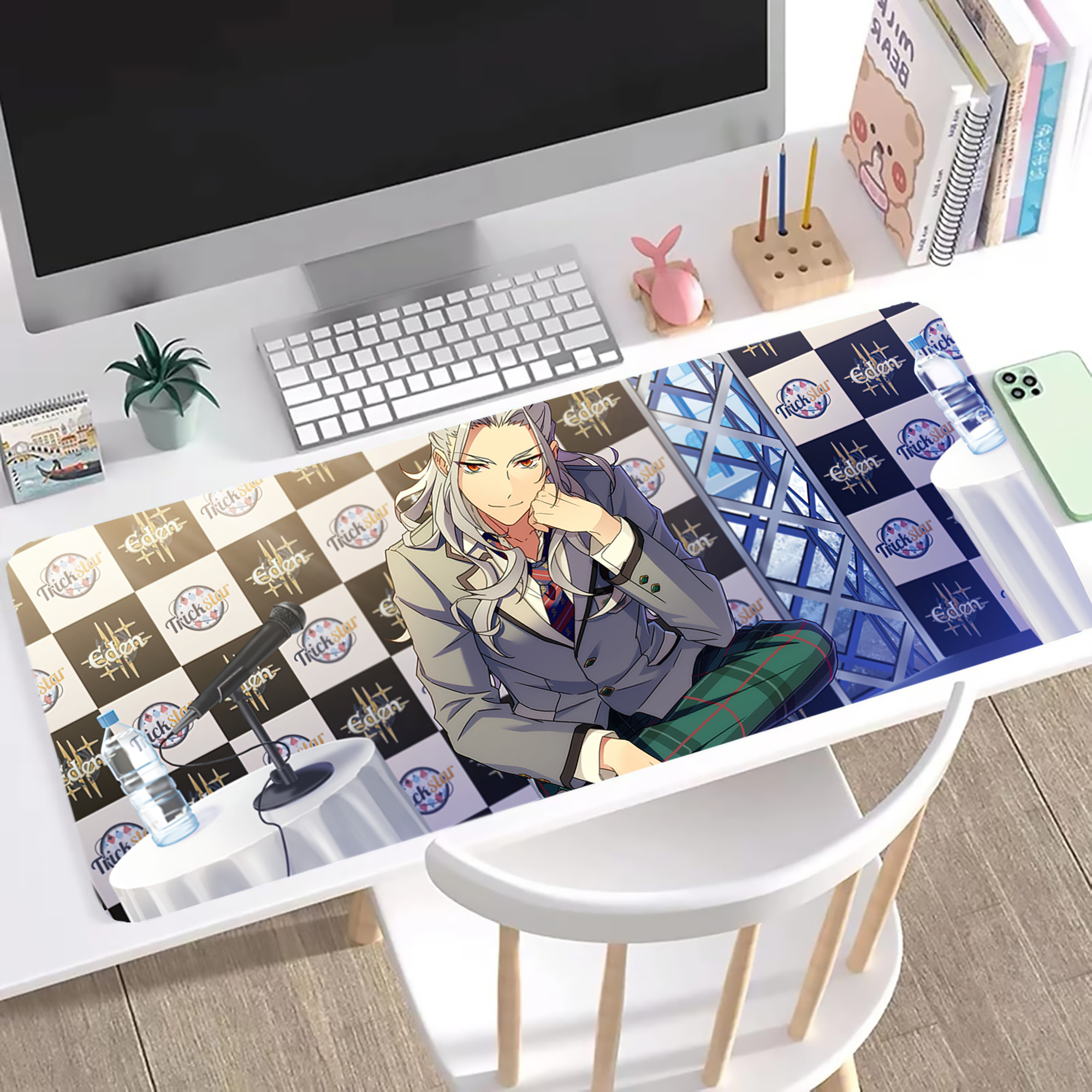 （画像用） あんさんぶるスターズ! Ensemble Stars ステッチ加工 大判デスクマット／滑り止めマウスパッド