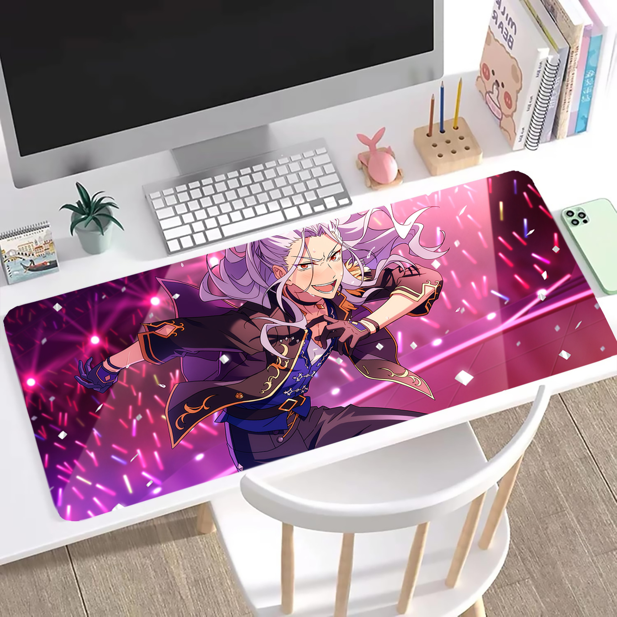 （画像用） あんさんぶるスターズ! Ensemble Stars ステッチ加工 大判デスクマット／滑り止めマウスパッド