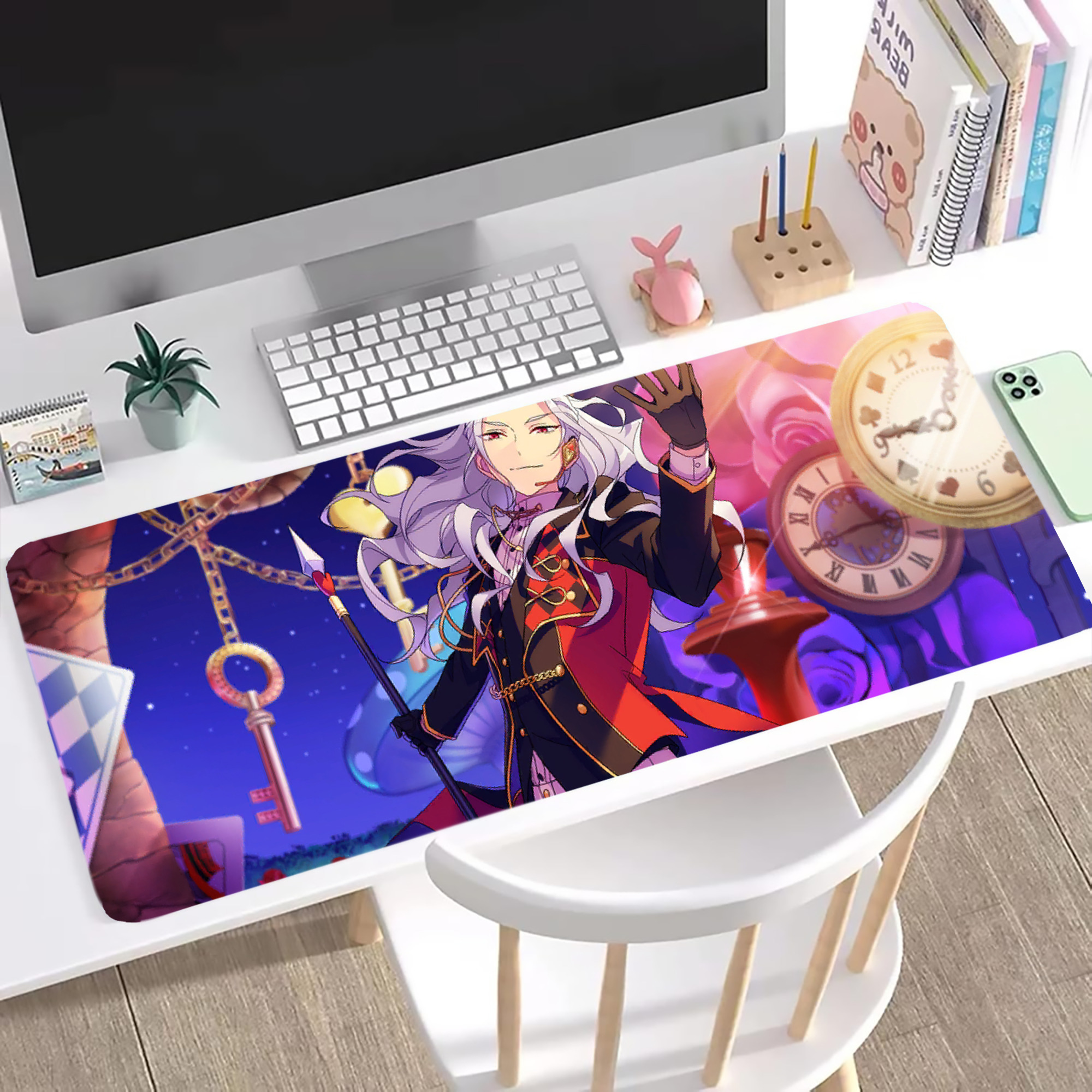 （画像用） あんさんぶるスターズ! Ensemble Stars ステッチ加工 大判デスクマット／滑り止めマウスパッド