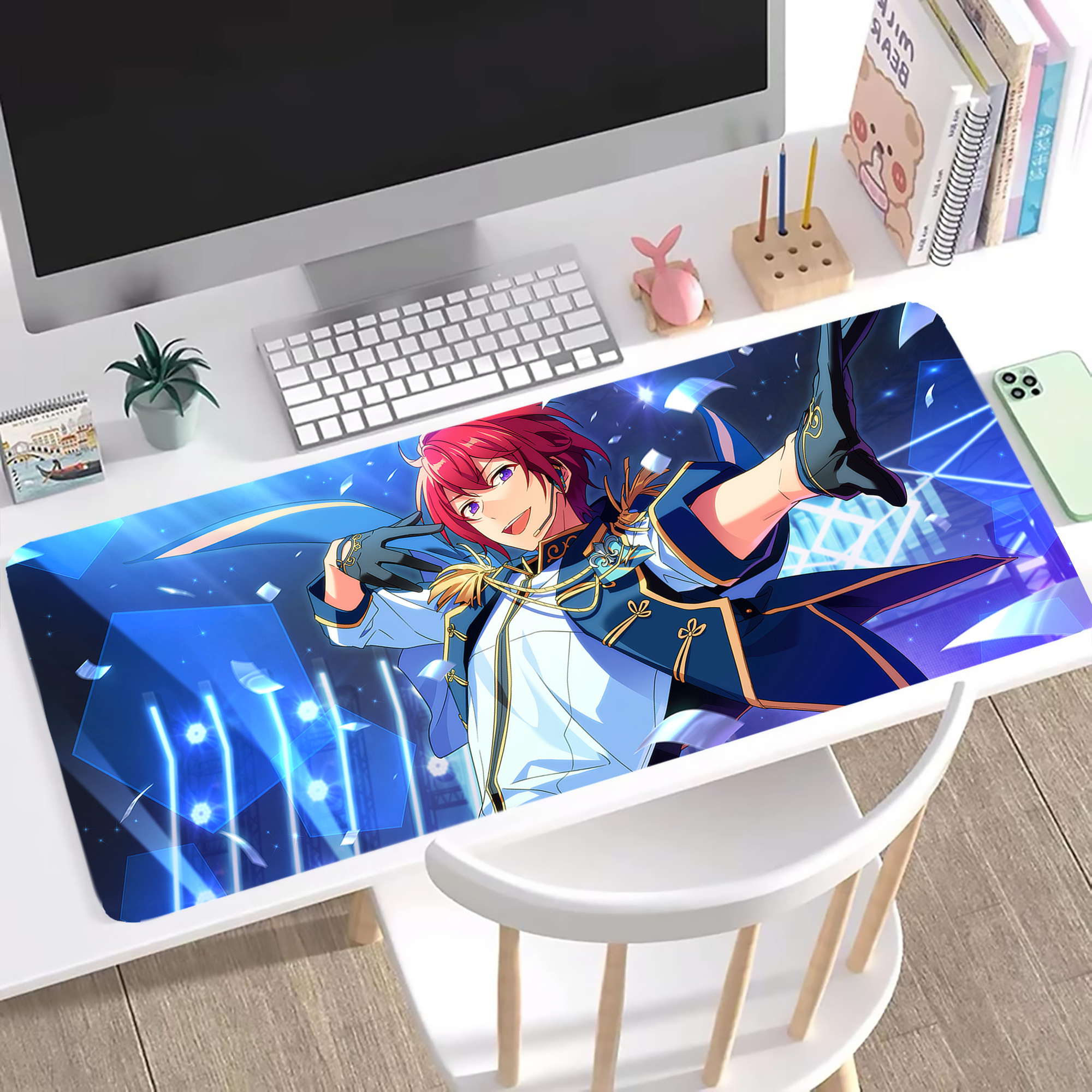 （画像用） あんさんぶるスターズ! Ensemble Stars ステッチ加工 大判デスクマット／滑り止めマウスパッド