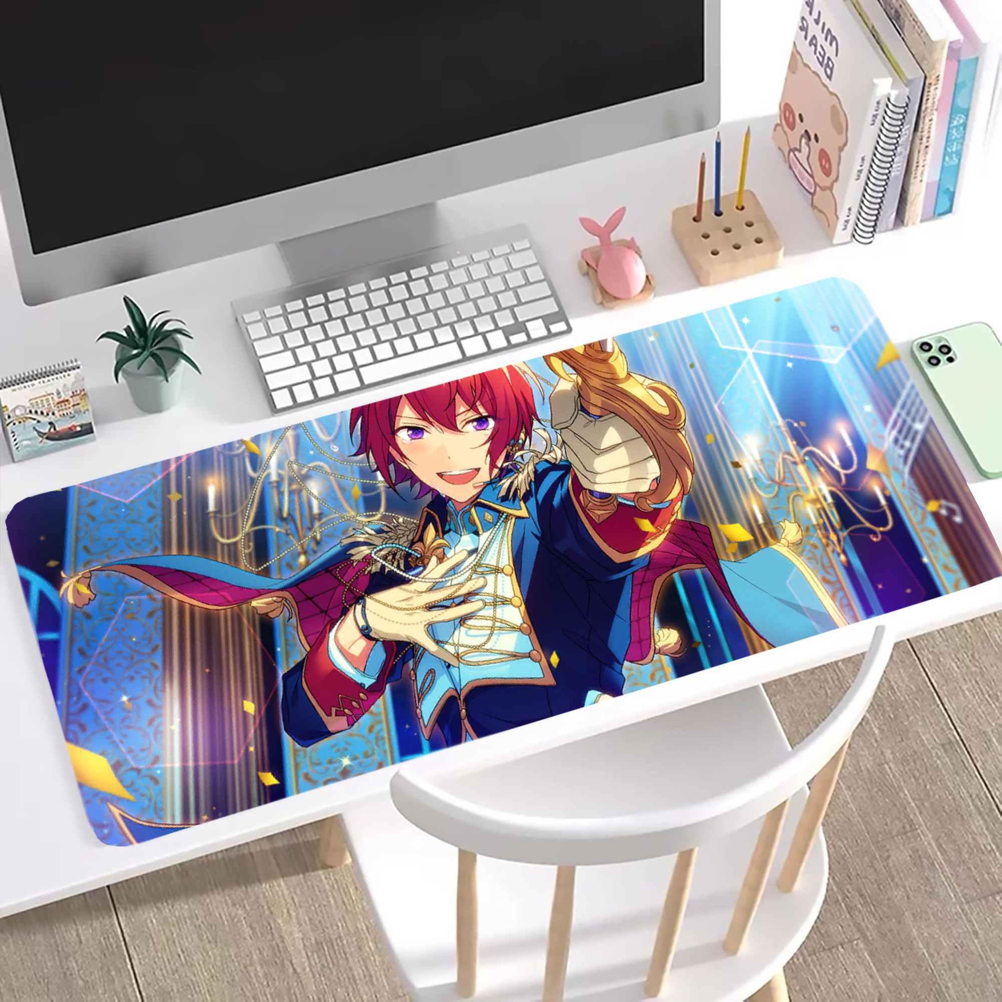 （画像用） あんさんぶるスターズ! Ensemble Stars ステッチ加工 大判デスクマット／滑り止めマウスパッド