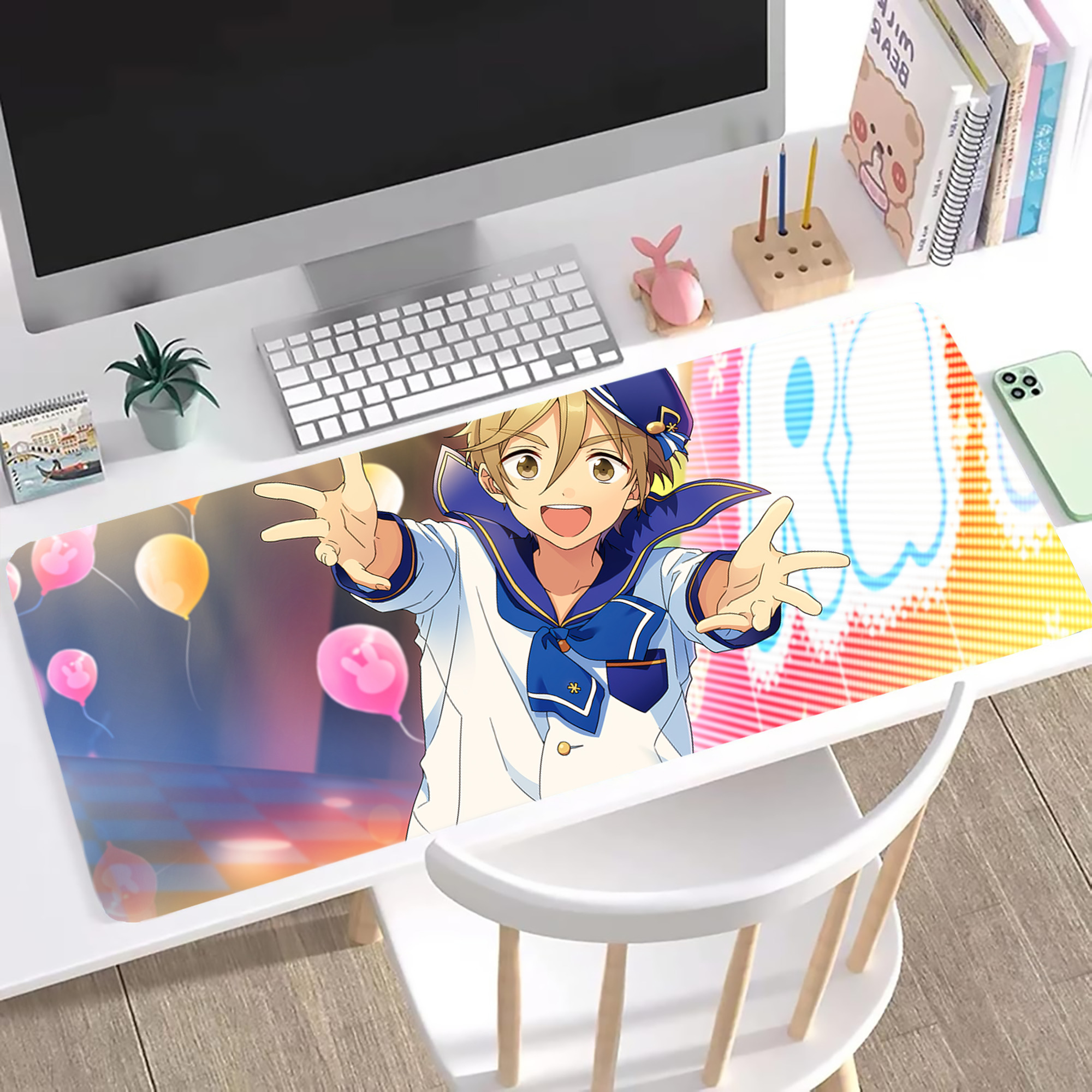 （画像用） あんさんぶるスターズ! Ensemble Stars ステッチ加工 大判デスクマット／滑り止めマウスパッド