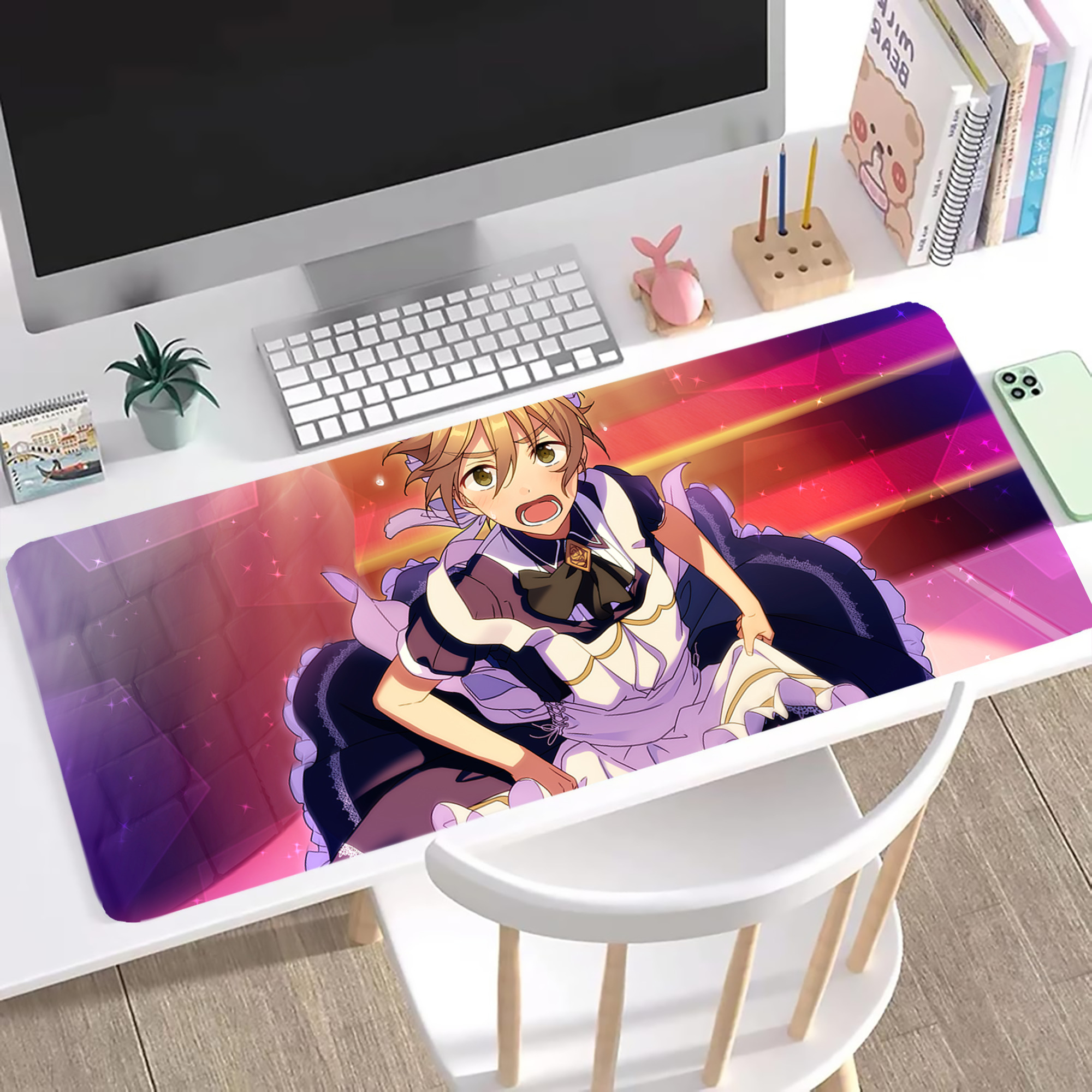 （画像用） あんさんぶるスターズ! Ensemble Stars ステッチ加工 大判デスクマット／滑り止めマウスパッド
