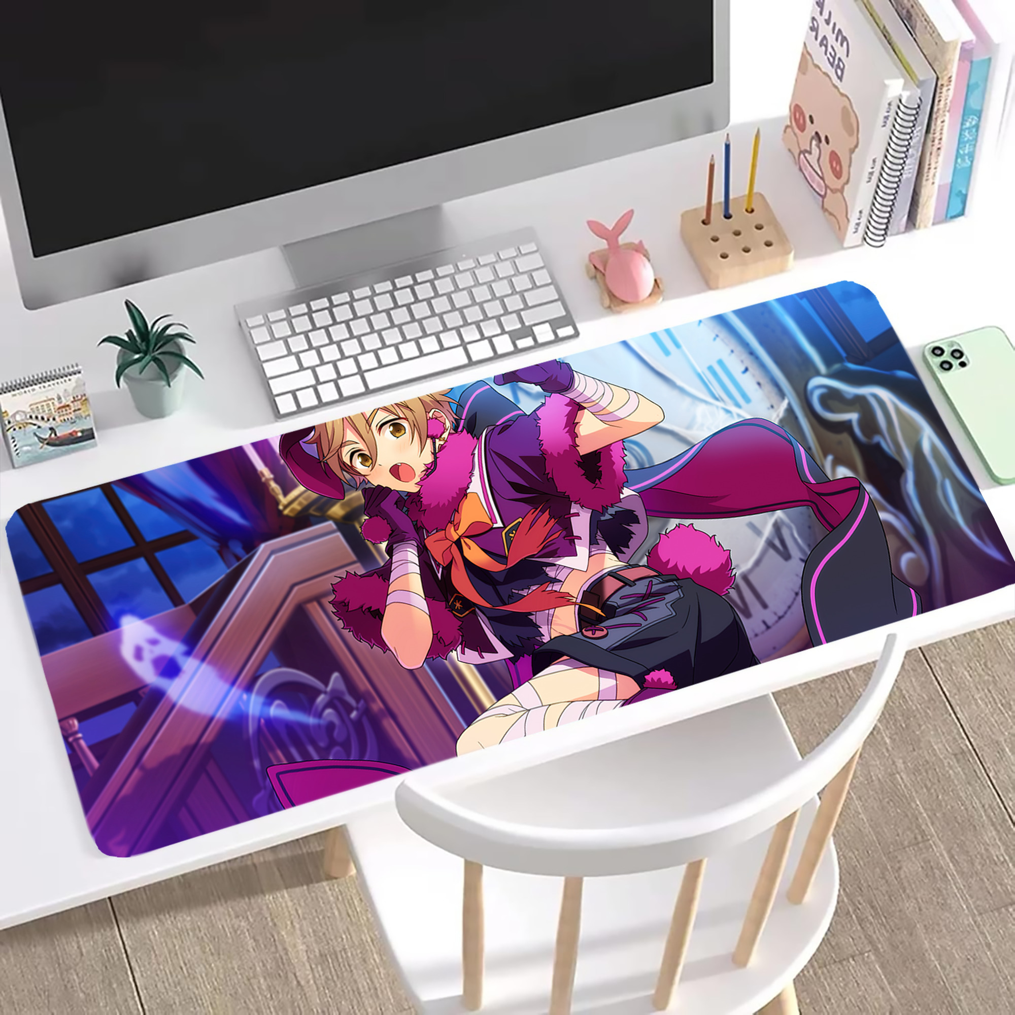 （画像用） あんさんぶるスターズ! Ensemble Stars ステッチ加工 大判デスクマット／滑り止めマウスパッド