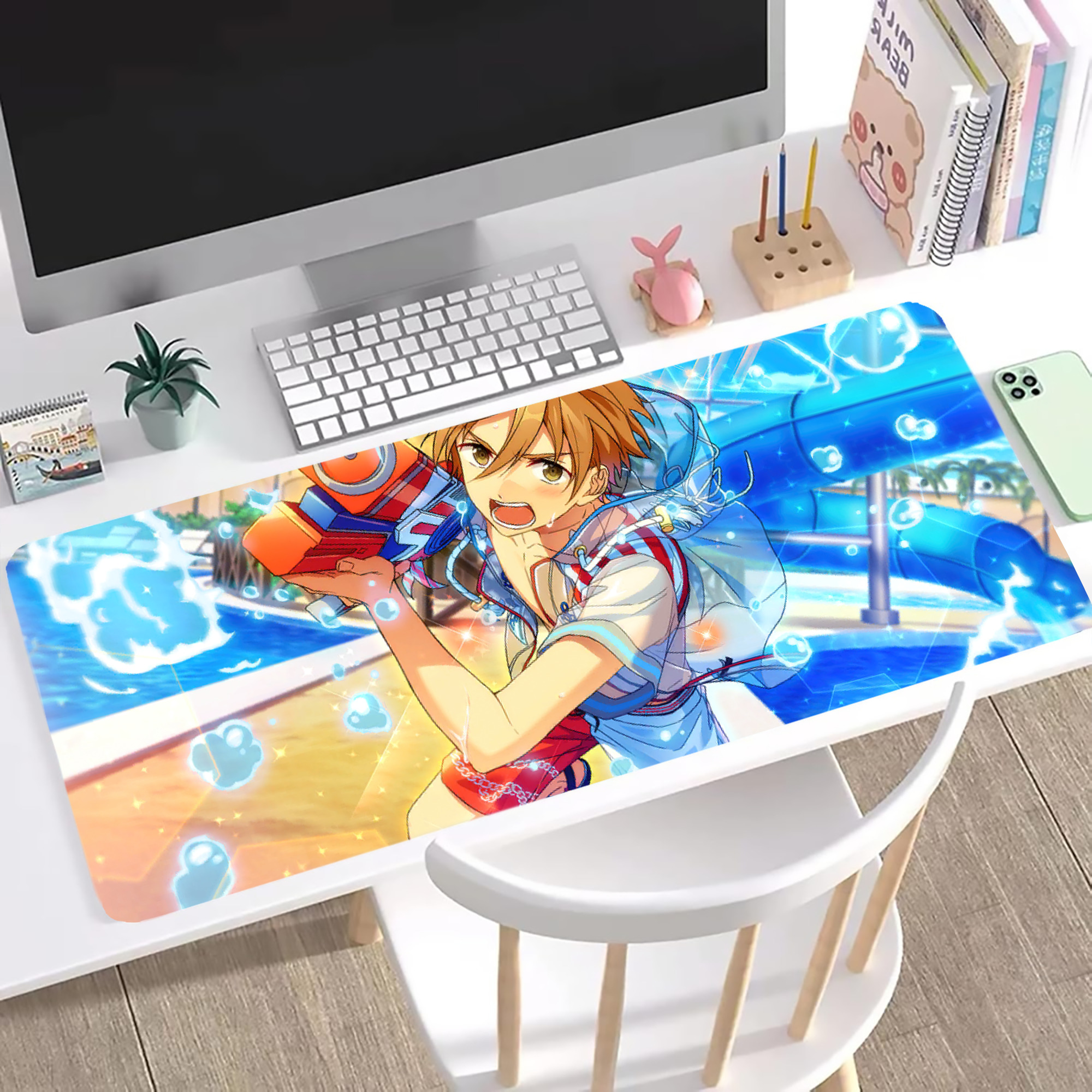 （画像用） あんさんぶるスターズ! Ensemble Stars ステッチ加工 大判デスクマット／滑り止めマウスパッド