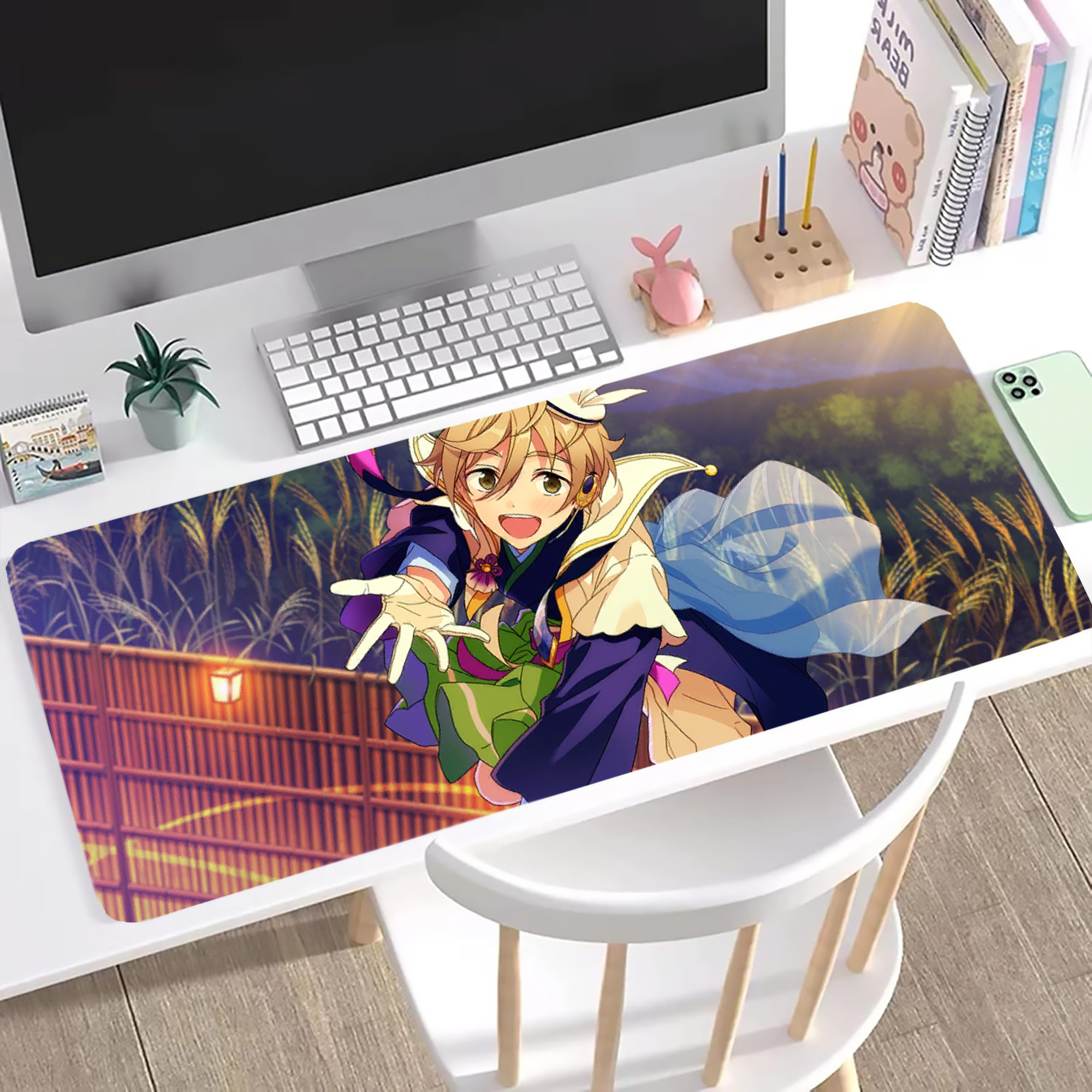 （画像用） あんさんぶるスターズ! Ensemble Stars ステッチ加工 大判デスクマット／滑り止めマウスパッド