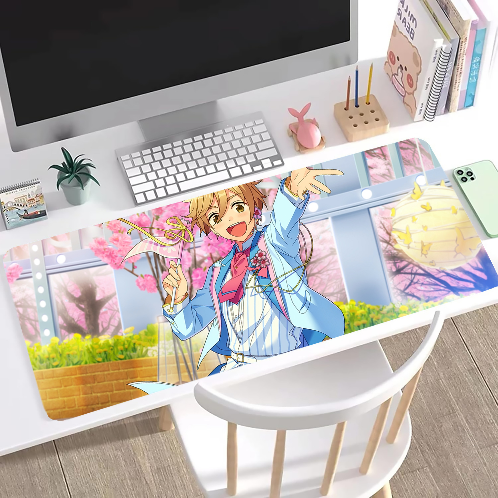 （画像用） あんさんぶるスターズ! Ensemble Stars ステッチ加工 大判デスクマット／滑り止めマウスパッド