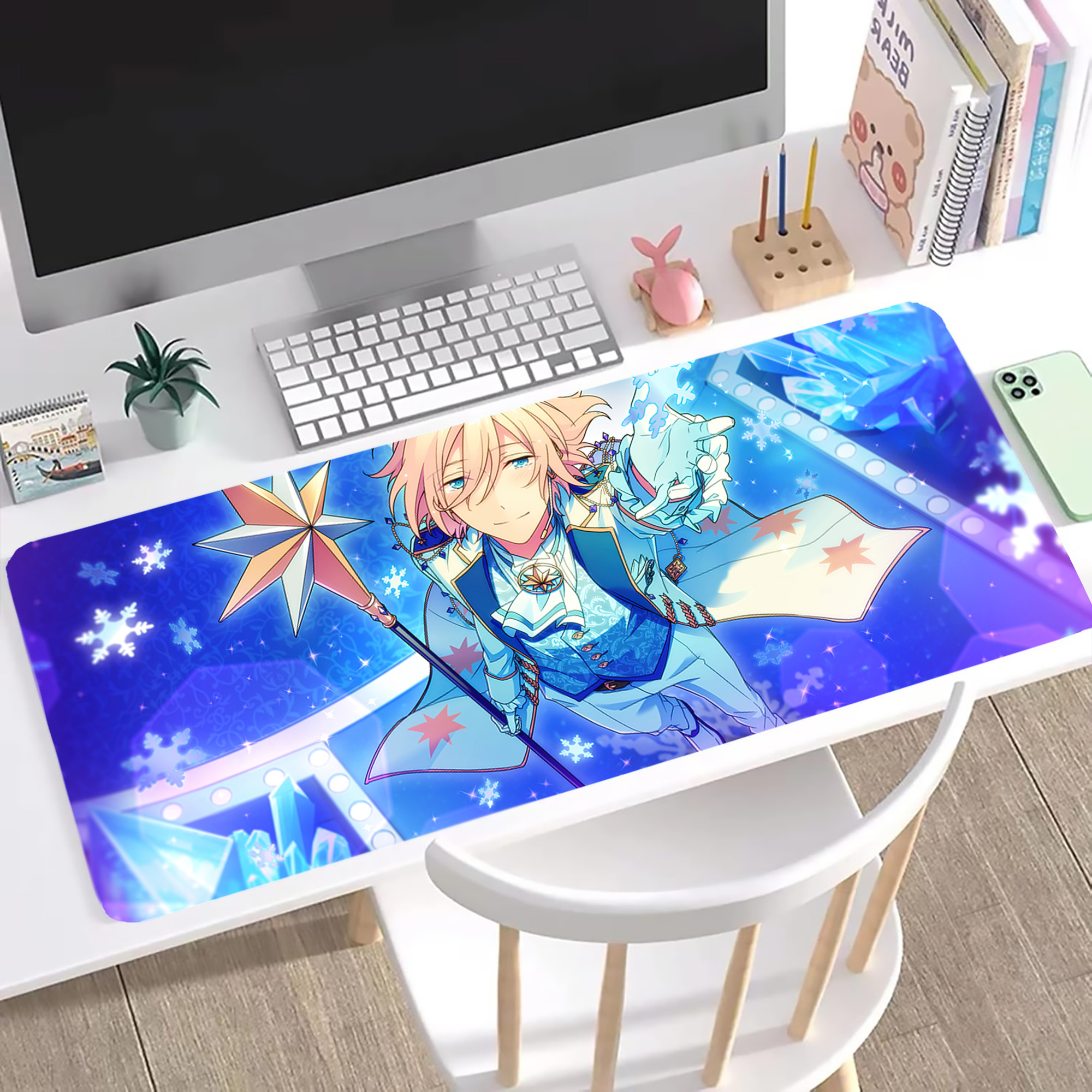 （画像用） あんさんぶるスターズ! Ensemble Stars ステッチ加工 大判デスクマット／滑り止めマウスパッド