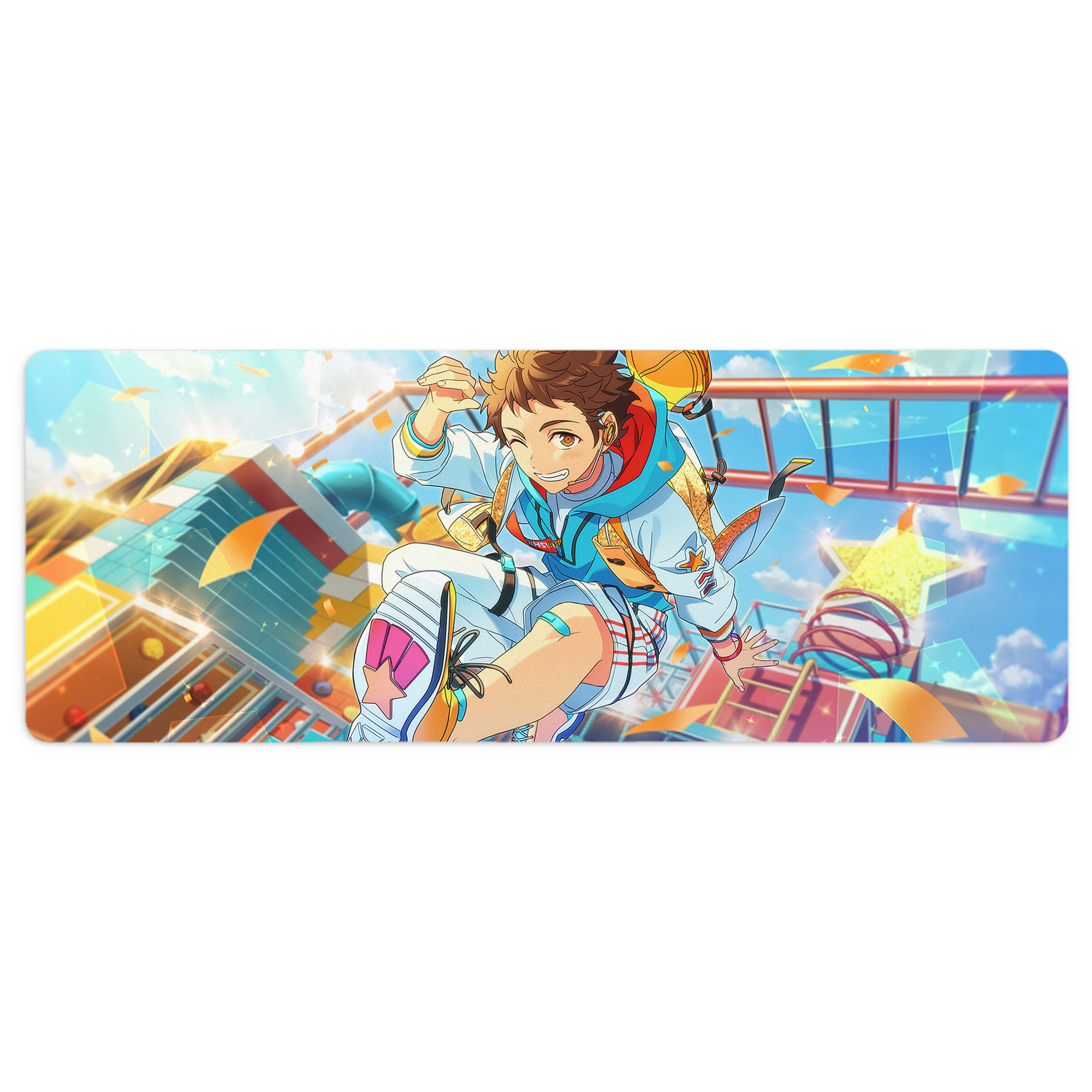 （画像用） あんさんぶるスターズ! Ensemble Stars ステッチ加工 大判デスクマット／滑り止めマウスパッド