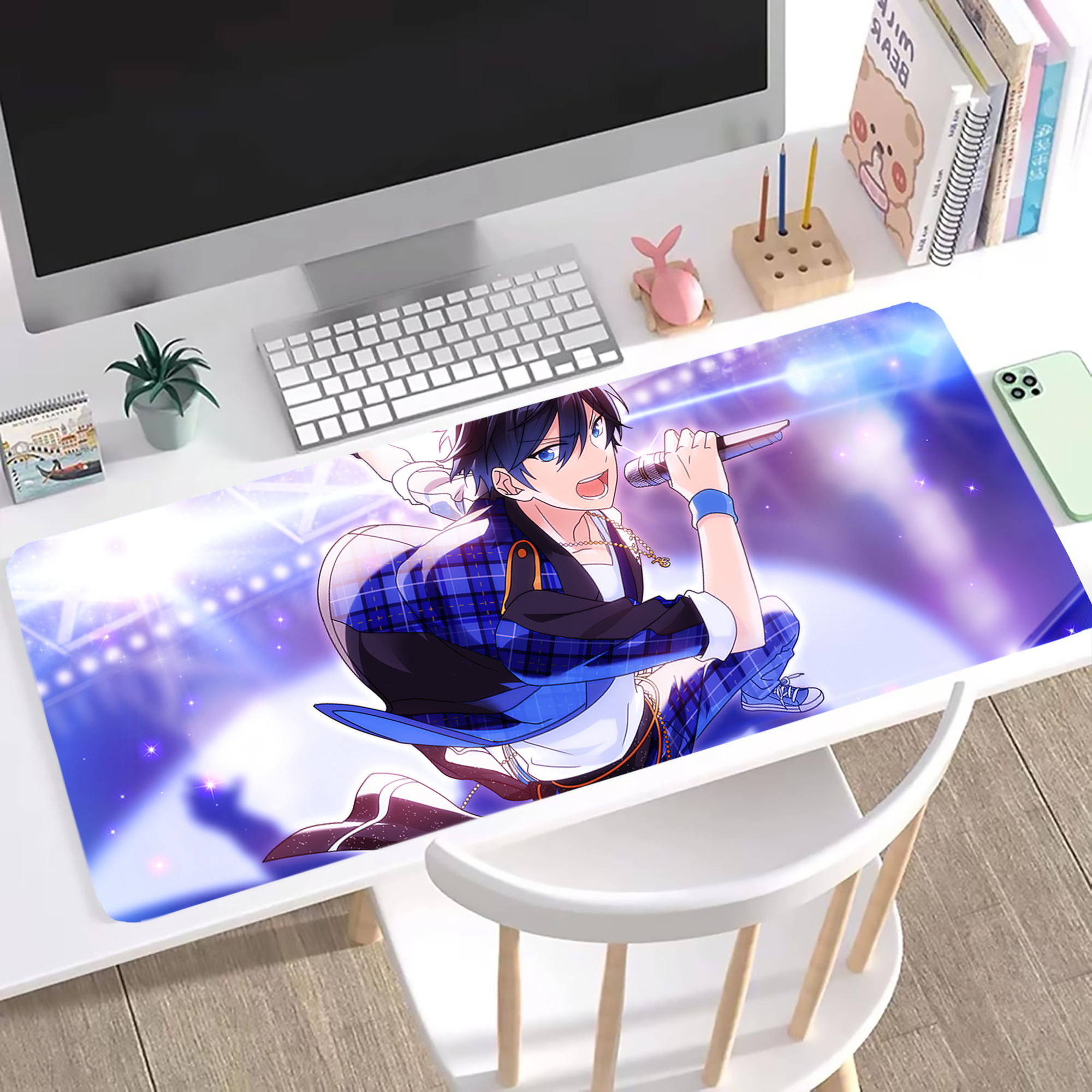 （画像用） あんさんぶるスターズ! Ensemble Stars ステッチ加工 大判デスクマット／滑り止めマウスパッド