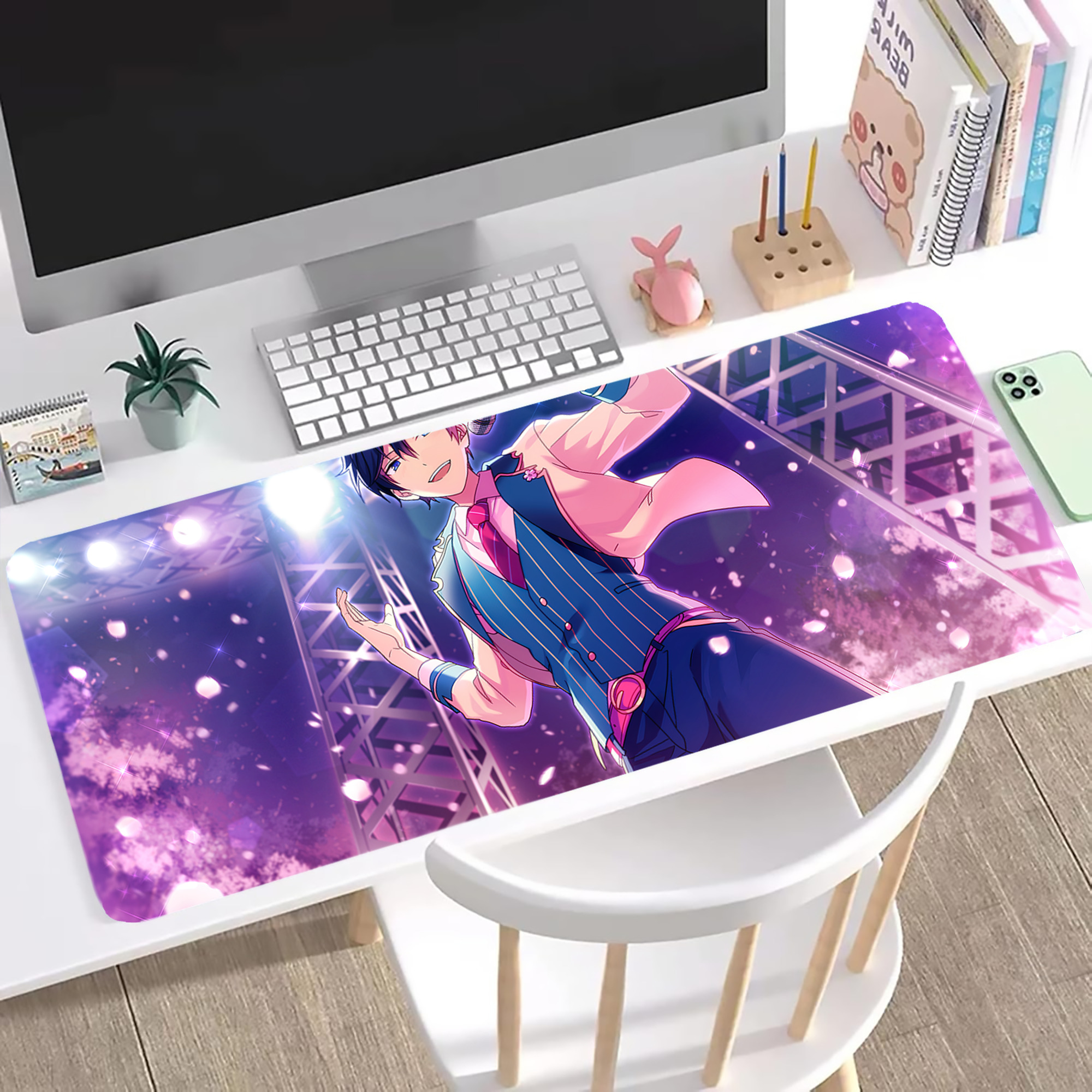 （画像用） あんさんぶるスターズ! Ensemble Stars ステッチ加工 大判デスクマット／滑り止めマウスパッド