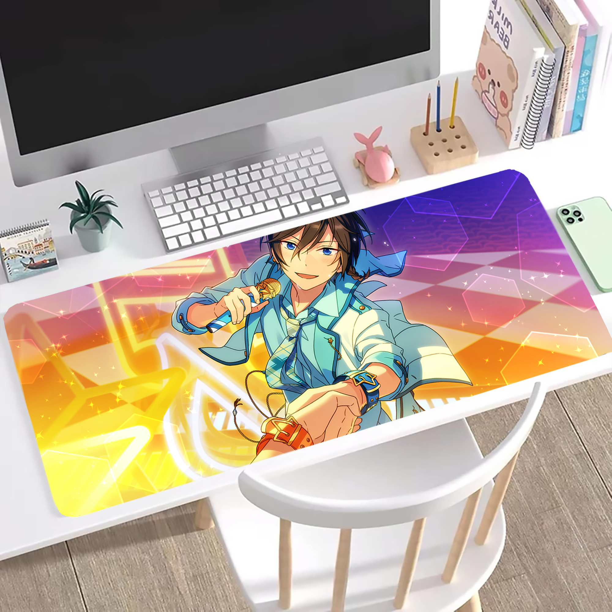 （画像用） あんさんぶるスターズ! Ensemble Stars ステッチ加工 大判デスクマット／滑り止めマウスパッド