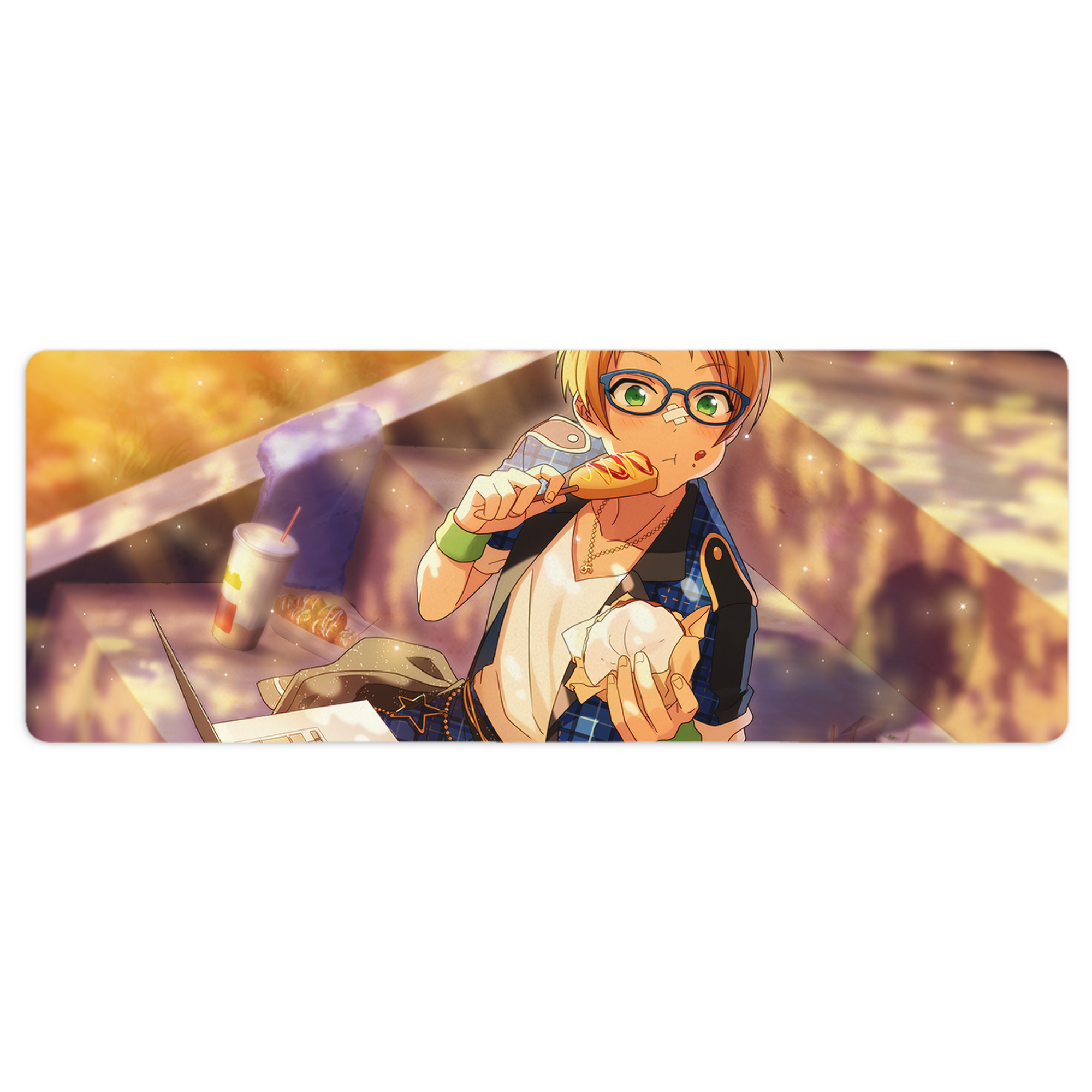 （画像用） あんさんぶるスターズ! Ensemble Stars ステッチ加工 大判デスクマット／滑り止めマウスパッド