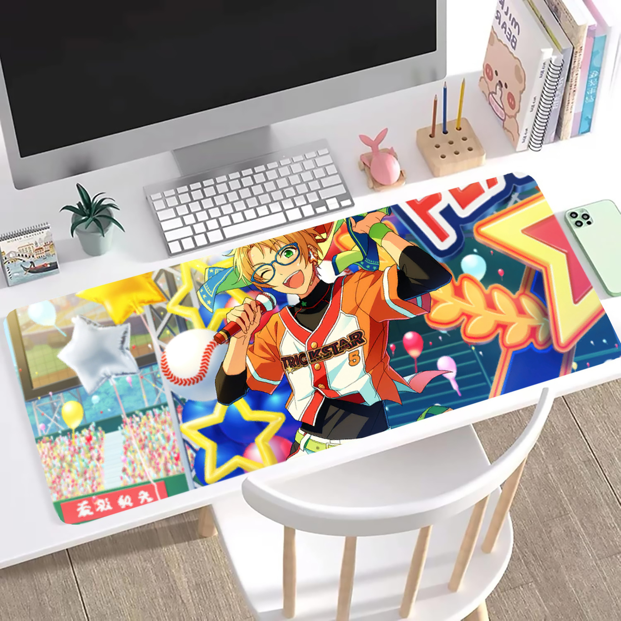 （画像用） あんさんぶるスターズ! Ensemble Stars ステッチ加工 大判デスクマット／滑り止めマウスパッド