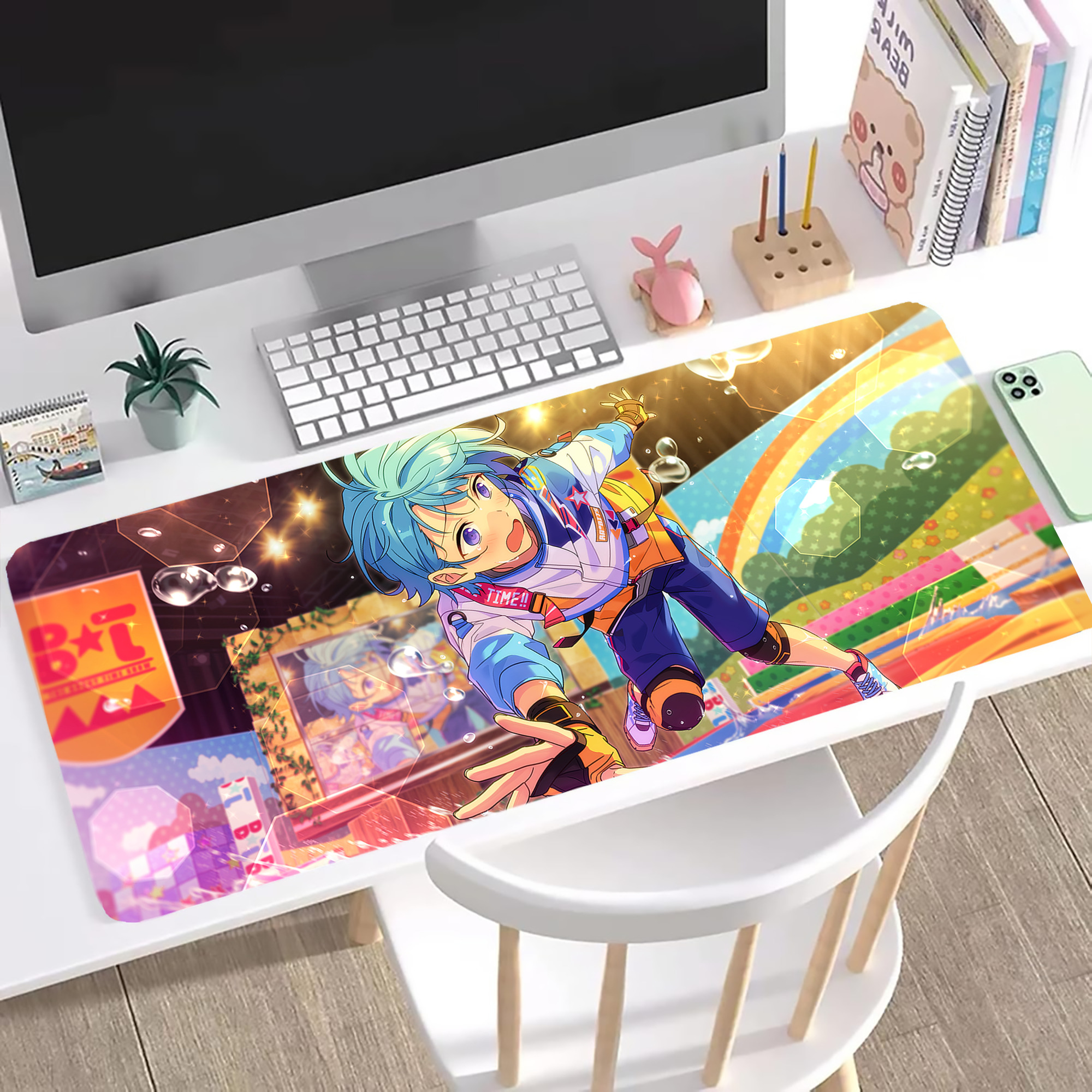 （画像用） あんさんぶるスターズ! Ensemble Stars ステッチ加工 大判デスクマット／滑り止めマウスパッド