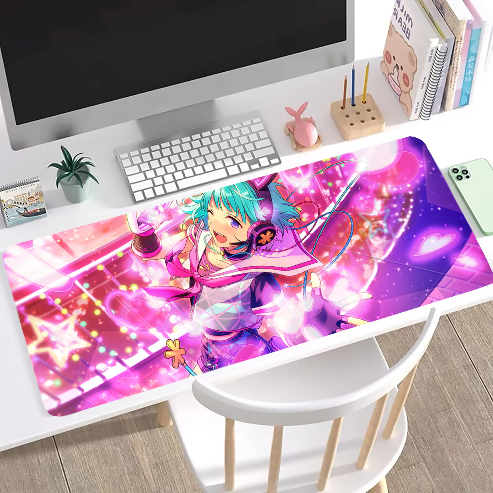 （画像用） あんさんぶるスターズ! Ensemble Stars ステッチ加工 大判デスクマット／滑り止めマウスパッド