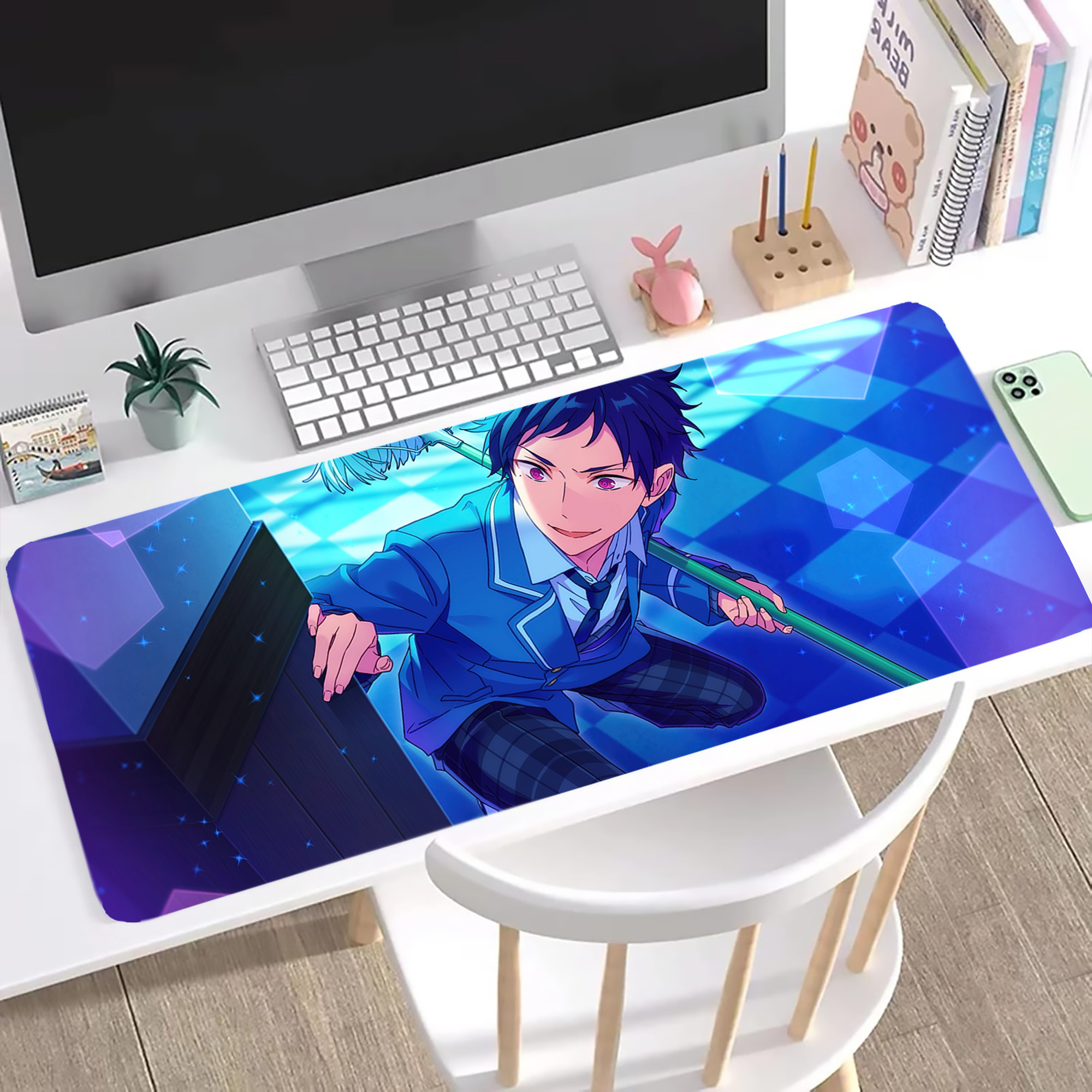 （画像用） あんさんぶるスターズ! Ensemble Stars ステッチ加工 大判デスクマット／滑り止めマウスパッド
