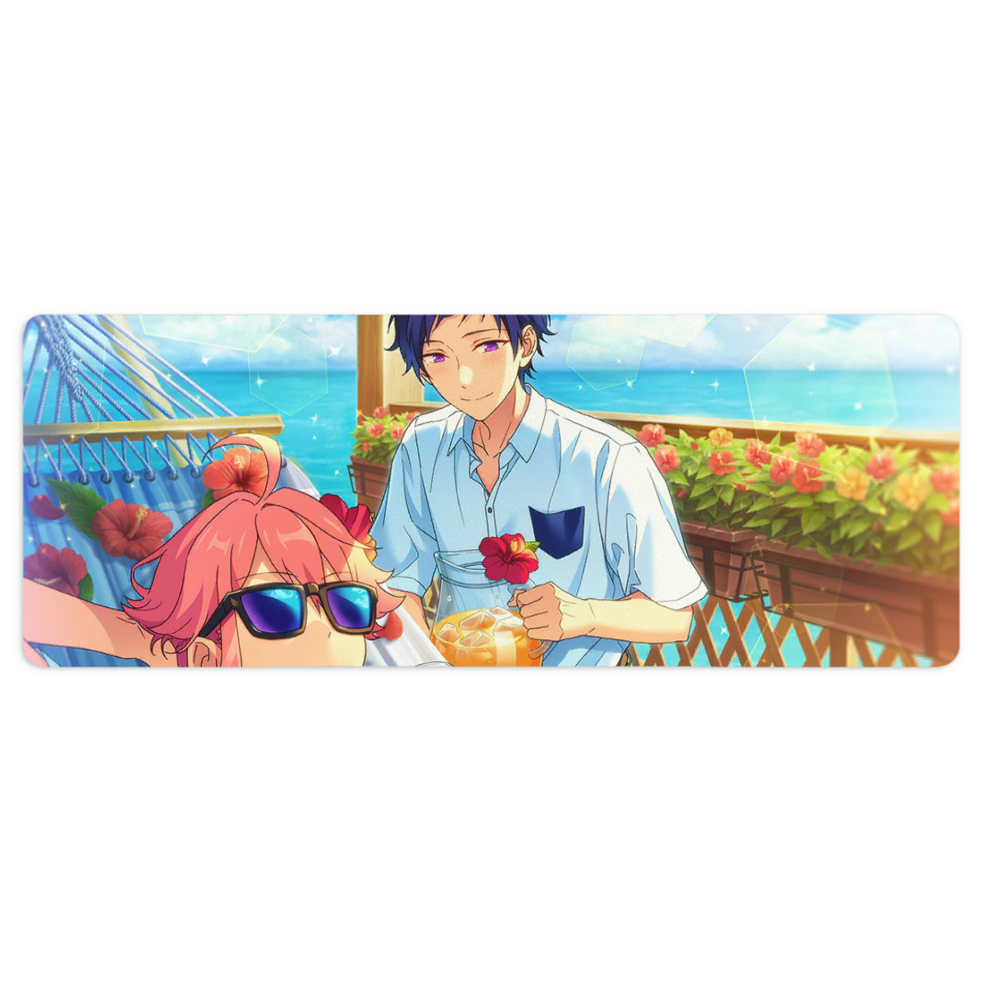（画像用） あんさんぶるスターズ! Ensemble Stars ステッチ加工 大判デスクマット／滑り止めマウスパッド