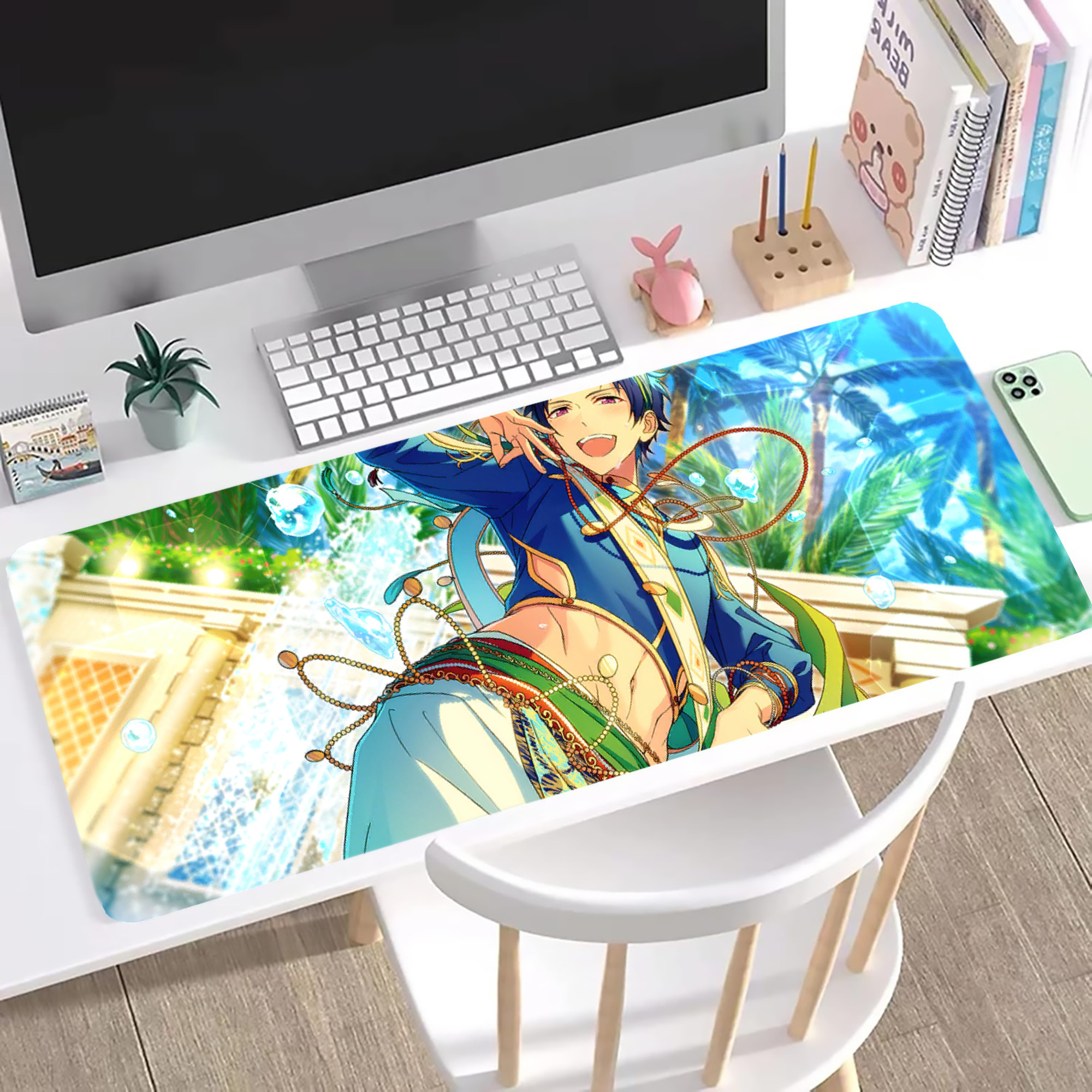 （画像用） あんさんぶるスターズ! Ensemble Stars ステッチ加工 大判デスクマット／滑り止めマウスパッド